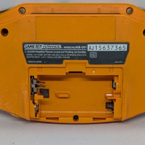 Nintendo GameBoy Advance Spice Orange Console Japan Tested Bad Speaker