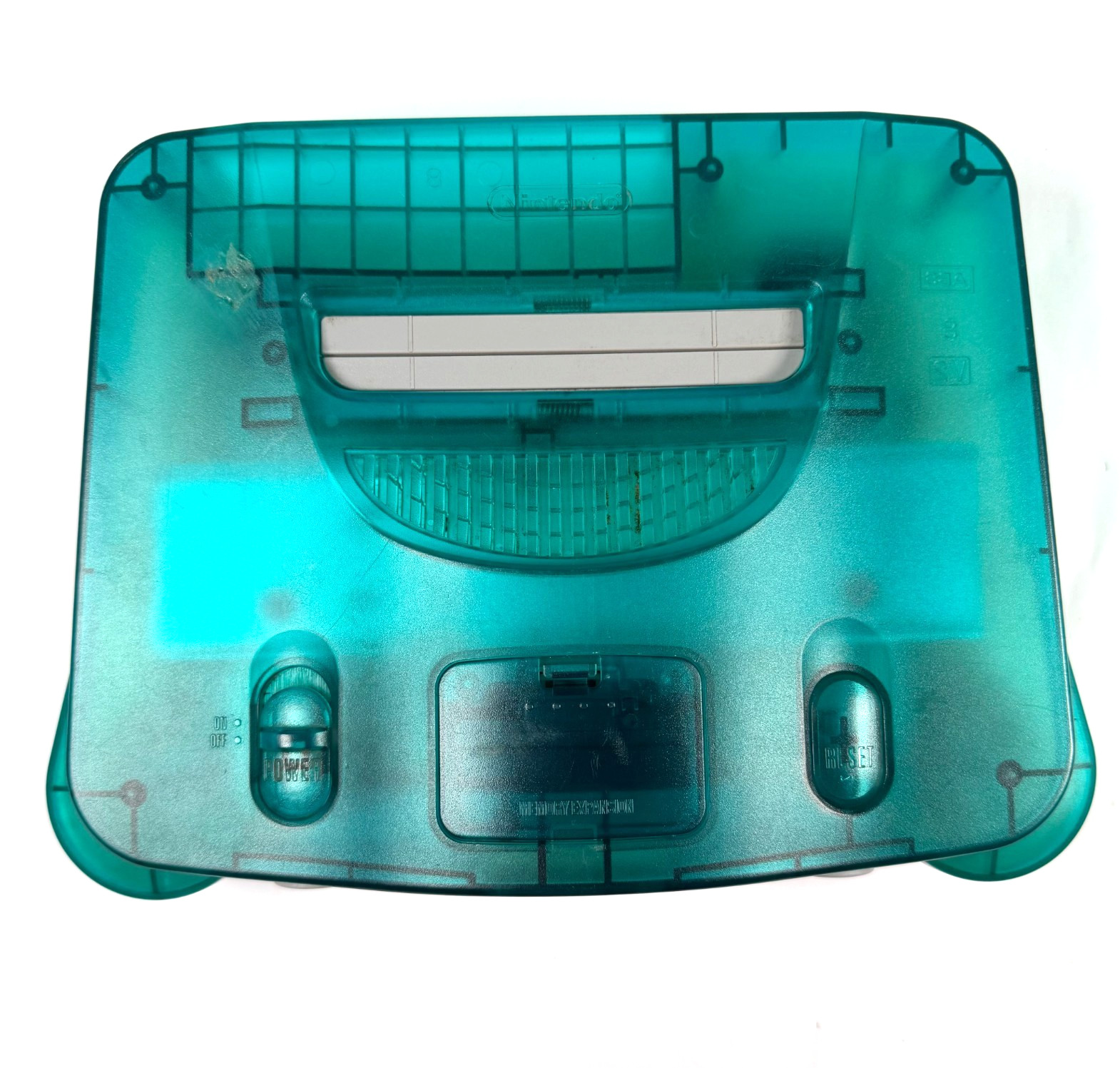Nintendo 64 Ice Blue Clear Console, Region Free Works + Controller + Cords, Read