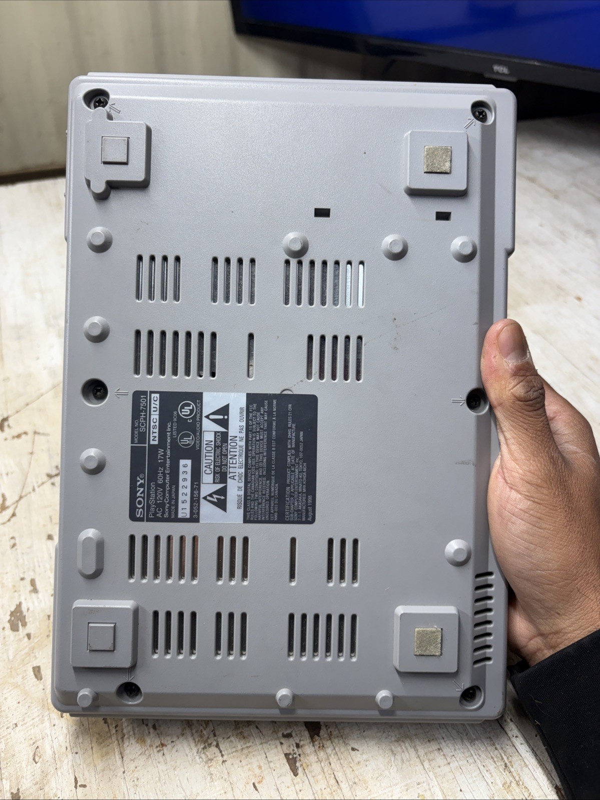 Sony PlayStation Launch Edition Gray Console (SCPH-5001) Powers On Don’t Spin