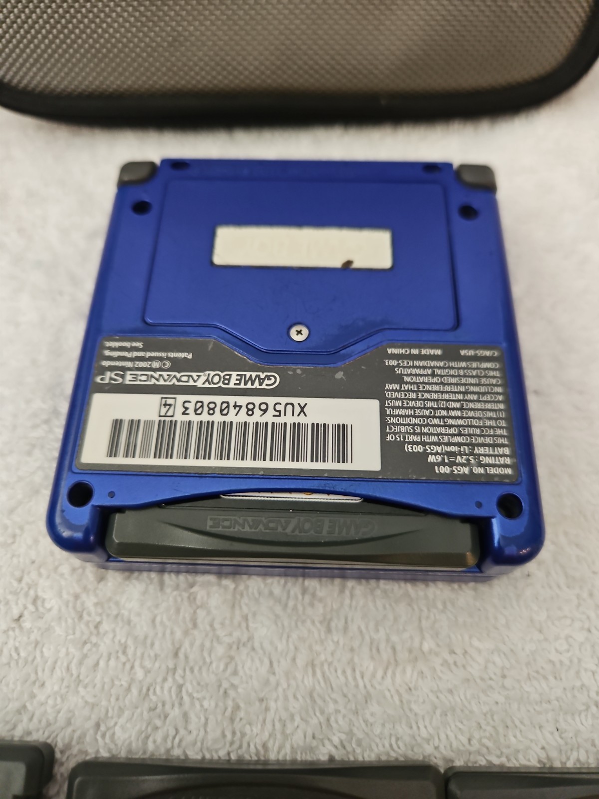 Nintendo Game Boy Advance SP AGS-001 Blue w/ Charger, 15 Games, Case