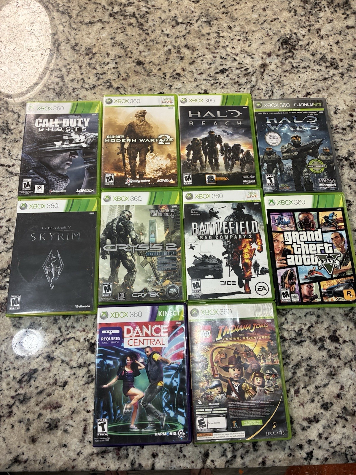 Xbox 360 Jasper Console Bundle – 10 Games + Controller – FOR PARTS / AS-IS