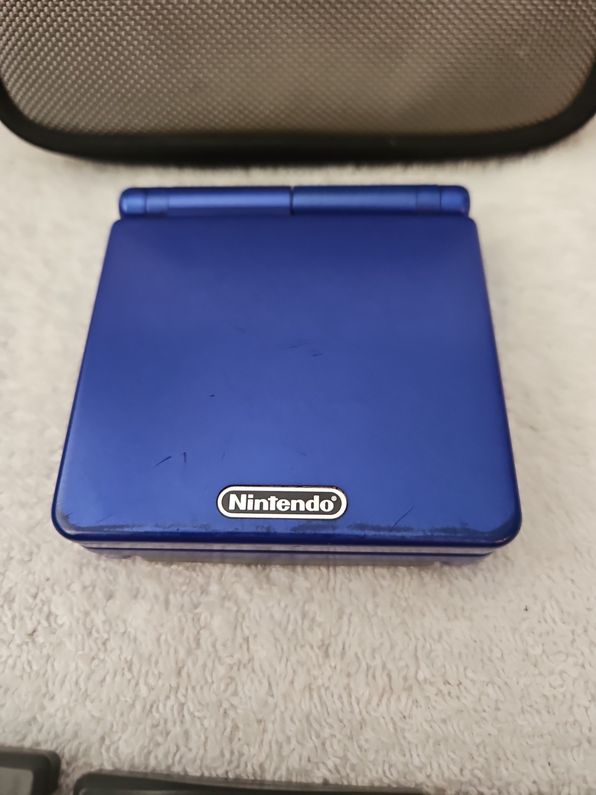 Nintendo Game Boy Advance SP AGS-001 Blue w/ Charger, 15 Games, Case