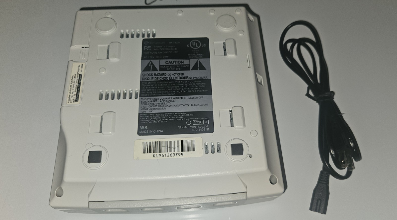 SEGA Dreamcast HKT-3020 Console Only-White Home Video Gaming – Untested