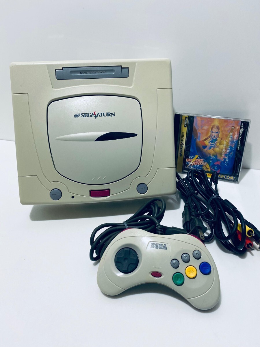 Sega Saturn HST-3220 Console w/ Controller & Game – Tested Working – Rare Retro