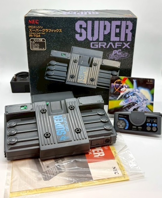 NEC PC Engine SuperGrafx PI-TG4 Console -CIB- Controller & Game NTSC-J Japan#530