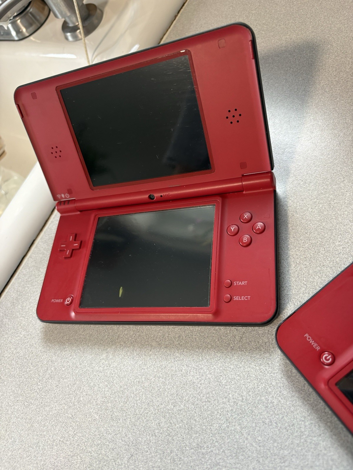 Nintendo DSi XL Super Mario Bros. 25th Anniversary Edition Red (2x) FOR PARTS
