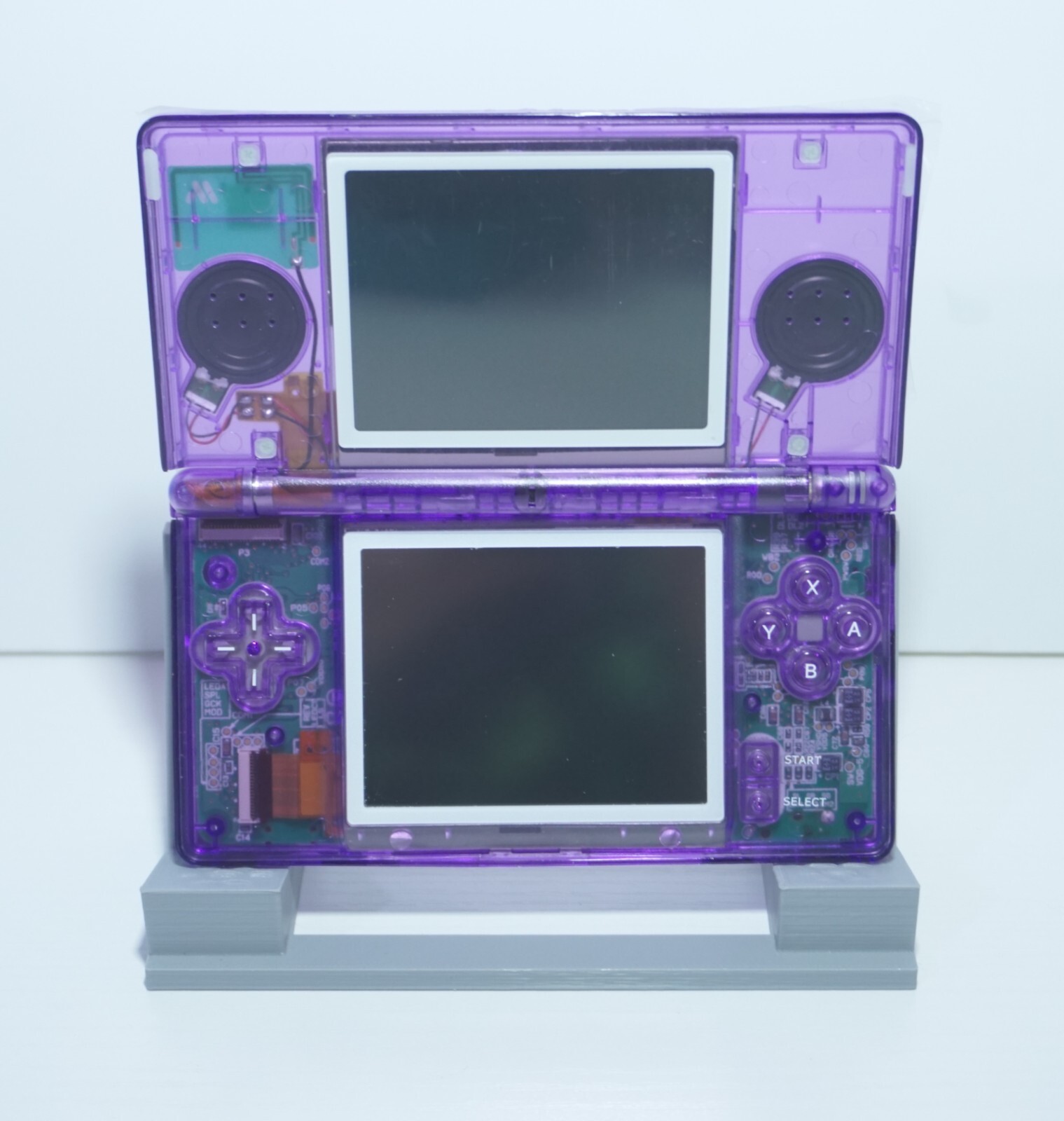 Nintendo DS Lite Transparent Clear Purple Handheld System with Charger