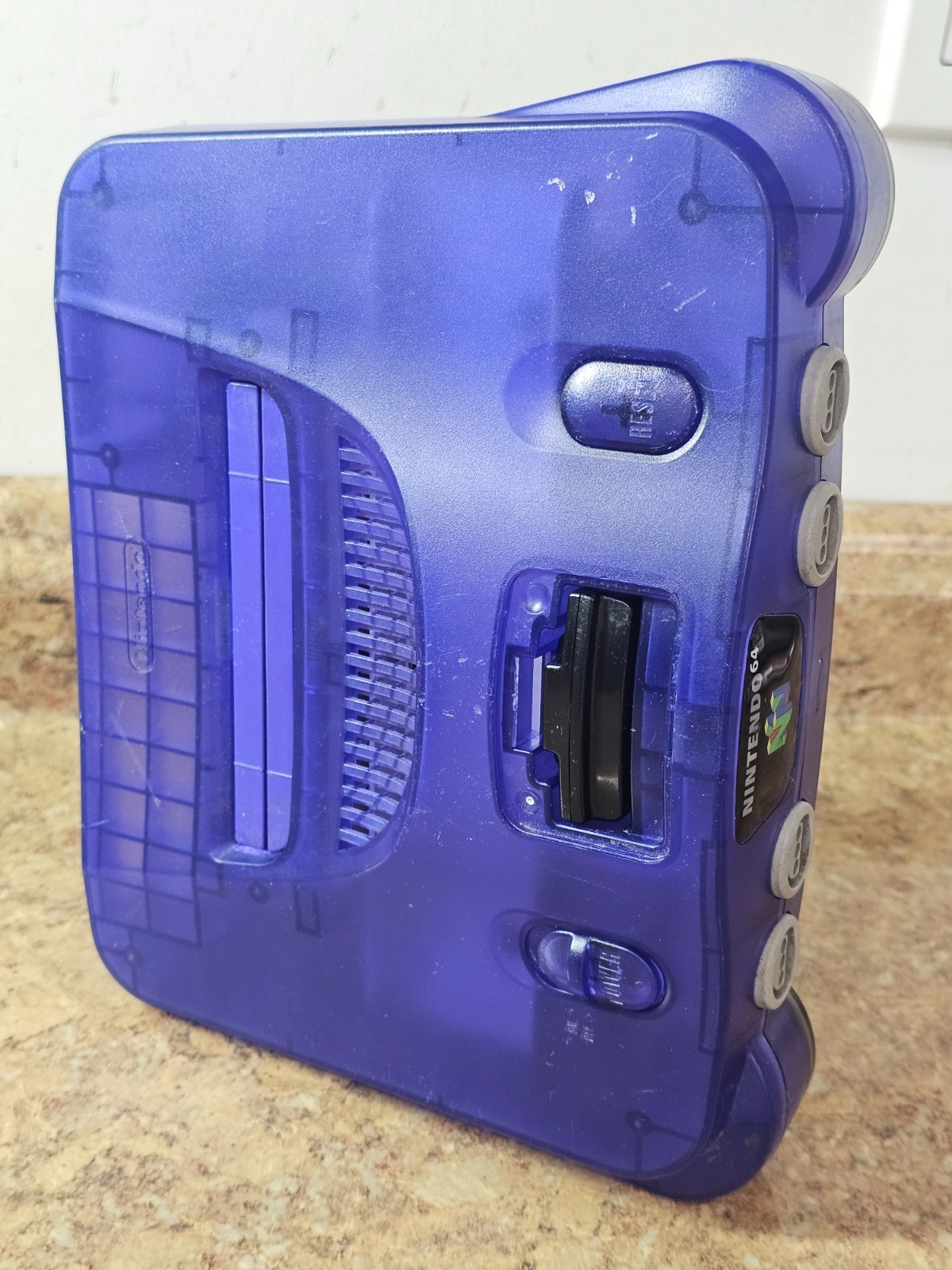 Nintendo 64 N64 NUS-001 USA Funtastic Grape Purple Console ONLY Tested + Working