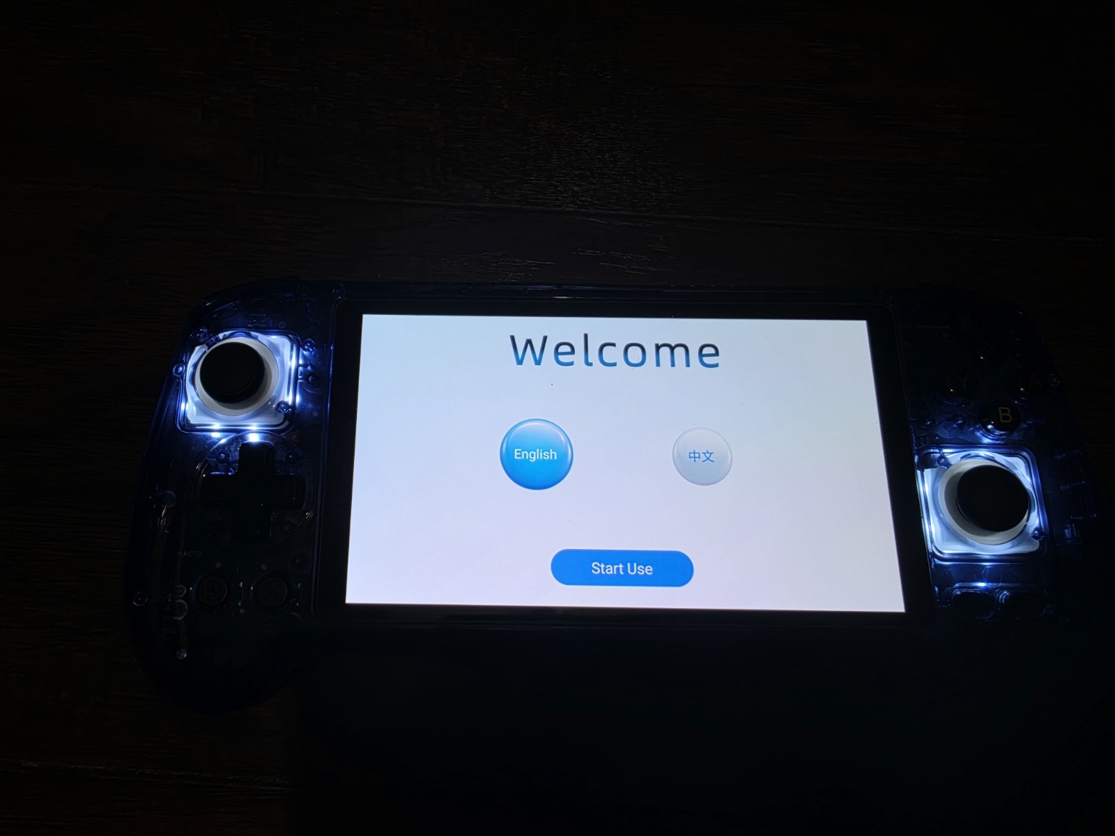 Anbernic RG556 Handheld Game Console Transparent Blue + 256 Gb SD Card
