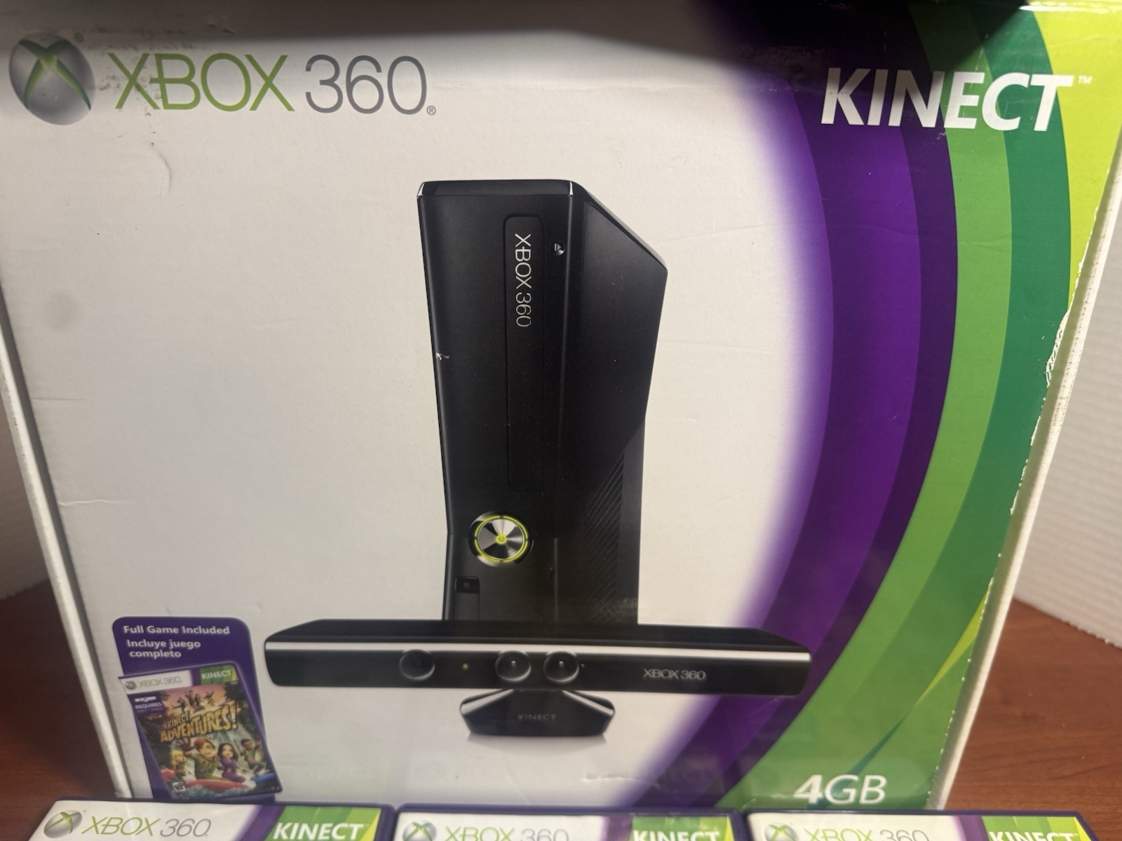 Xbox 360 Slim Kinect Bundle With 5 Games