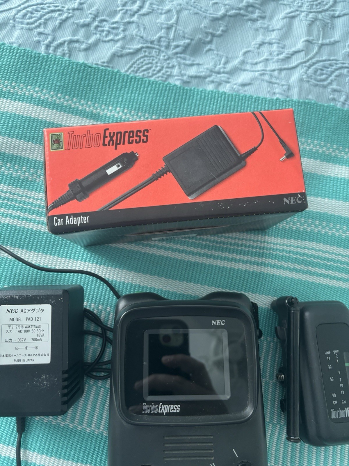 NEC Turbo Express Handheld W Car Adapter/tv Tuner And Plug