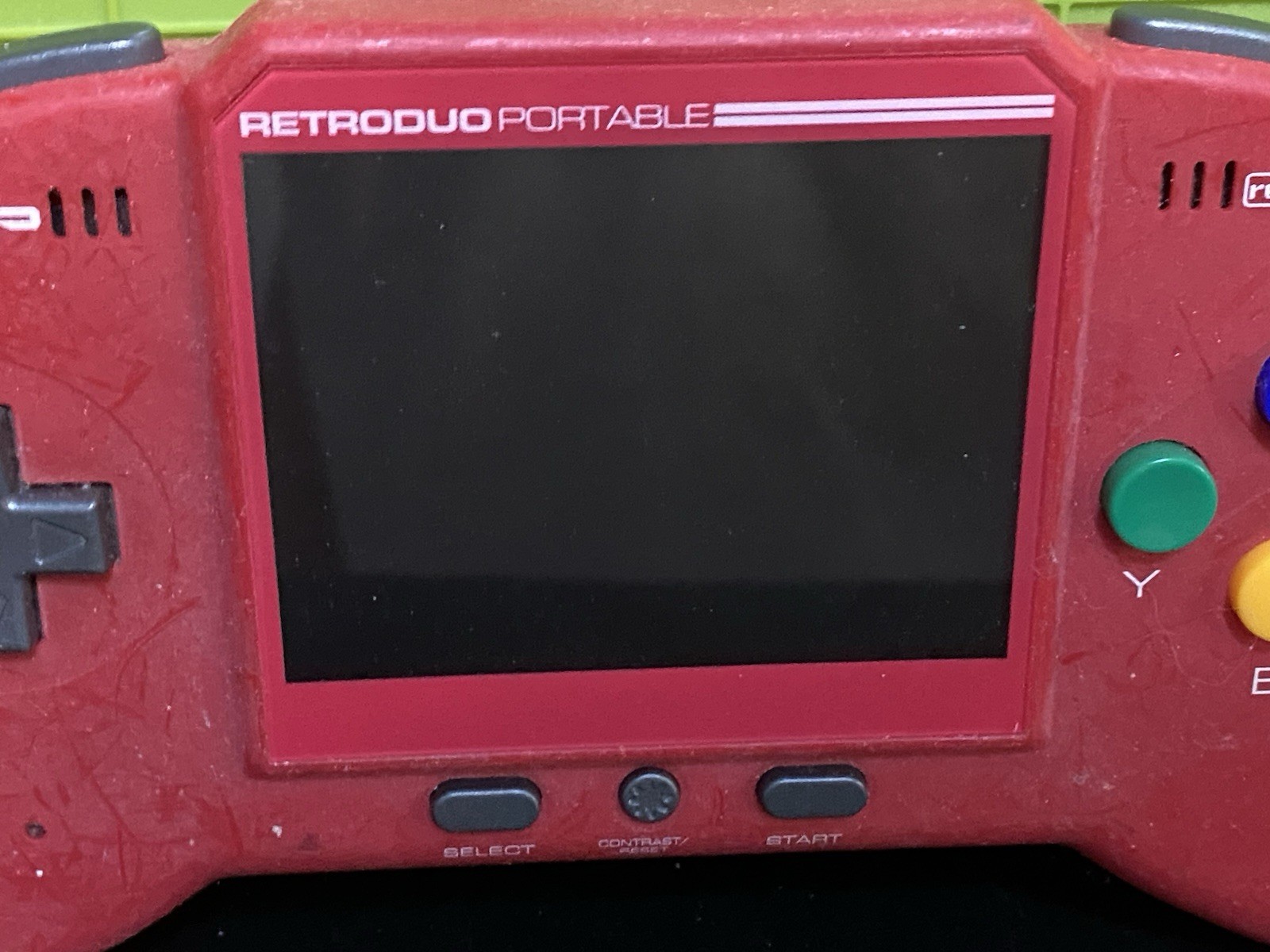 RetroDuo Portable Handheld Video Game Console Red NES SNES For Parts Untested