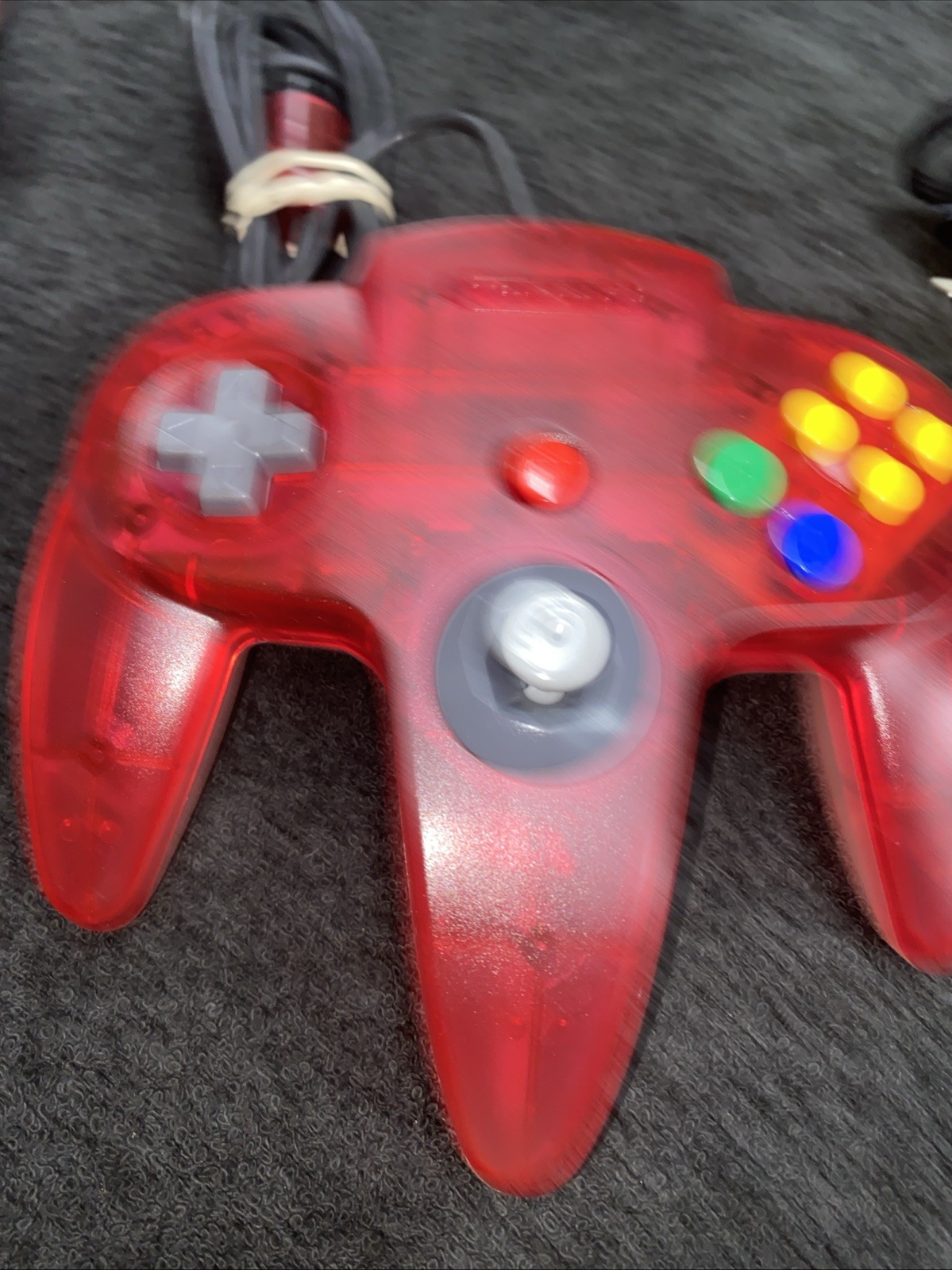 Nintendo 64 Console Watermelon Red and Clear N64 REGION FREE US SELLER FAST 📬💨