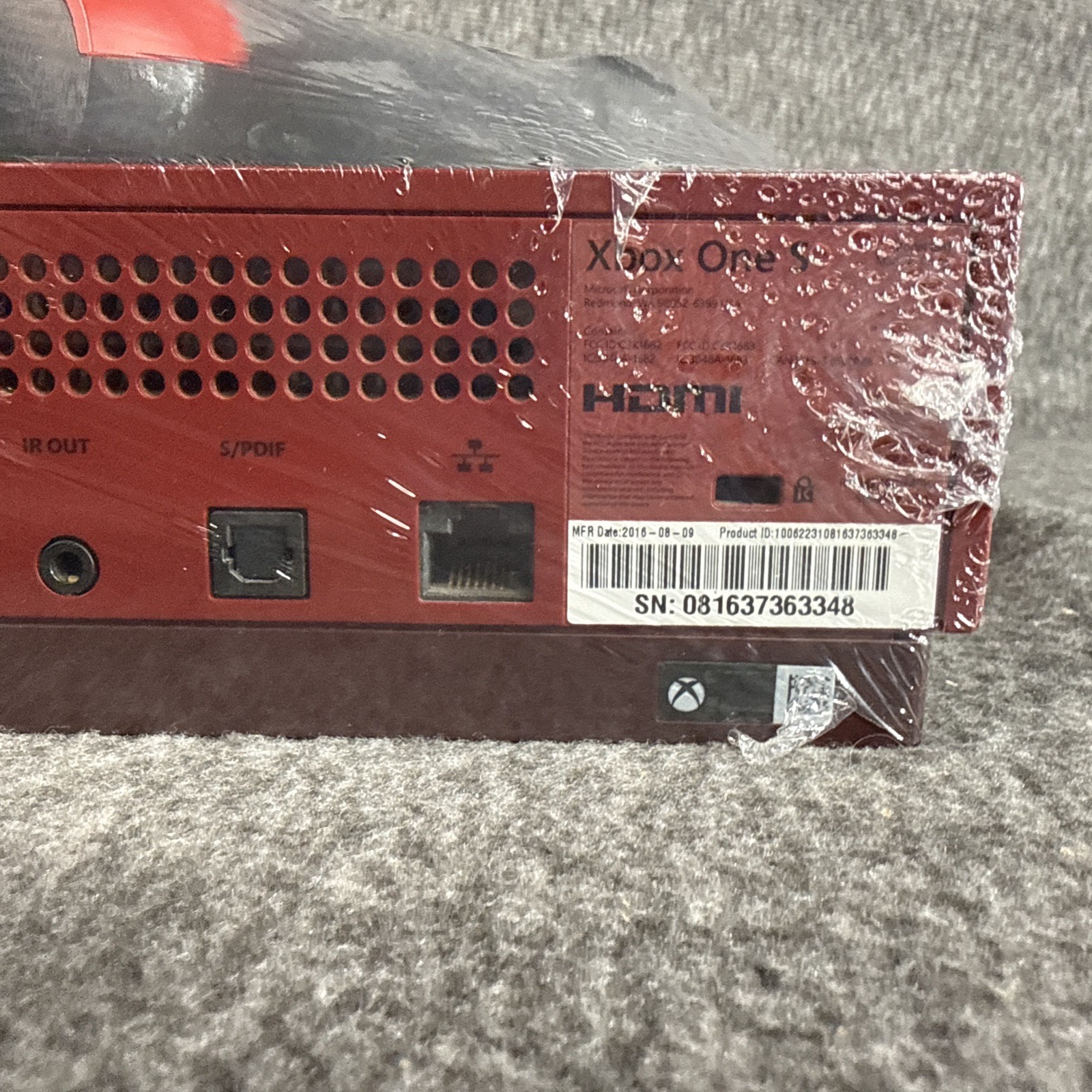 Microsoft Xbox One S Gears of War 4 Limited Edition 2 TB Crimson Red Console