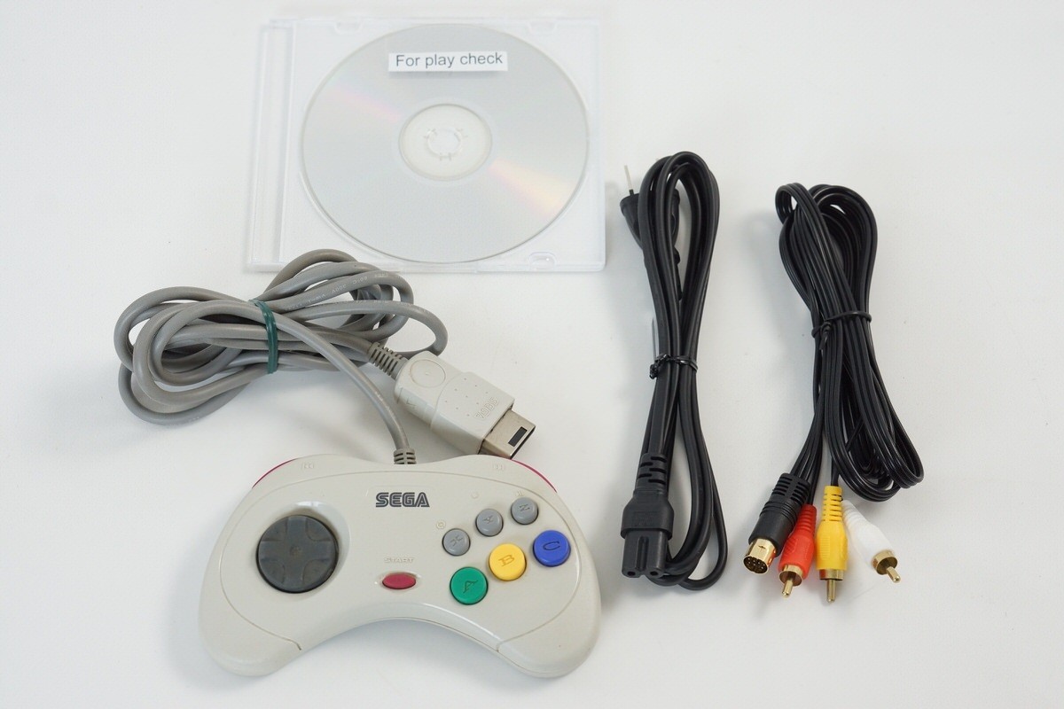 Sega Saturn WHITE Console FREE SHIPPING HST-3220 -NTSC-J CD- Tested System 83271