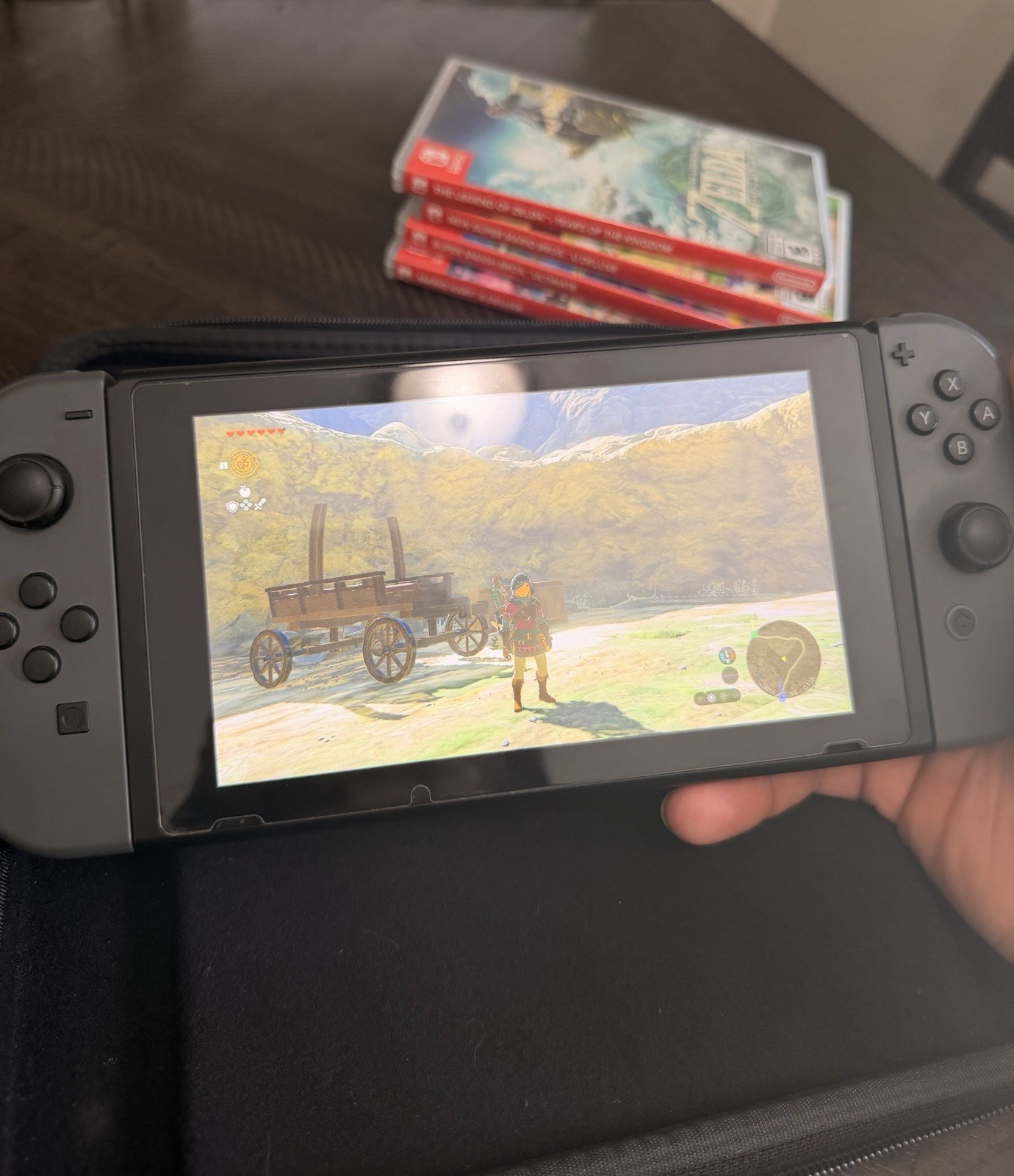 Nintendo Switch Bundle: Dock, AC, HDMI, tomtoc Case , 4 Games + 128 GB SD card