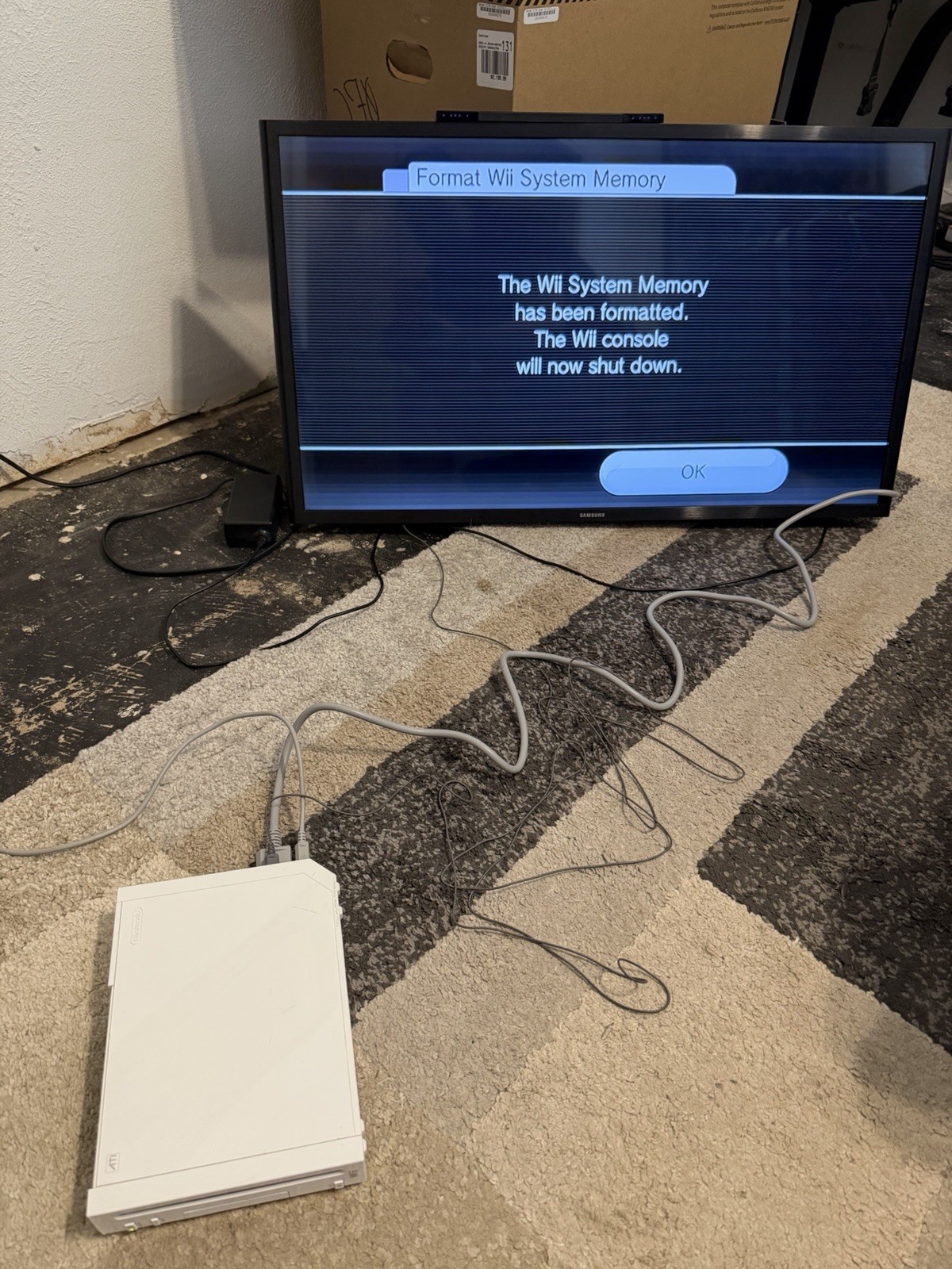 Nintendo Wii 512 MB Home Console RVL-001 – White Tested Working