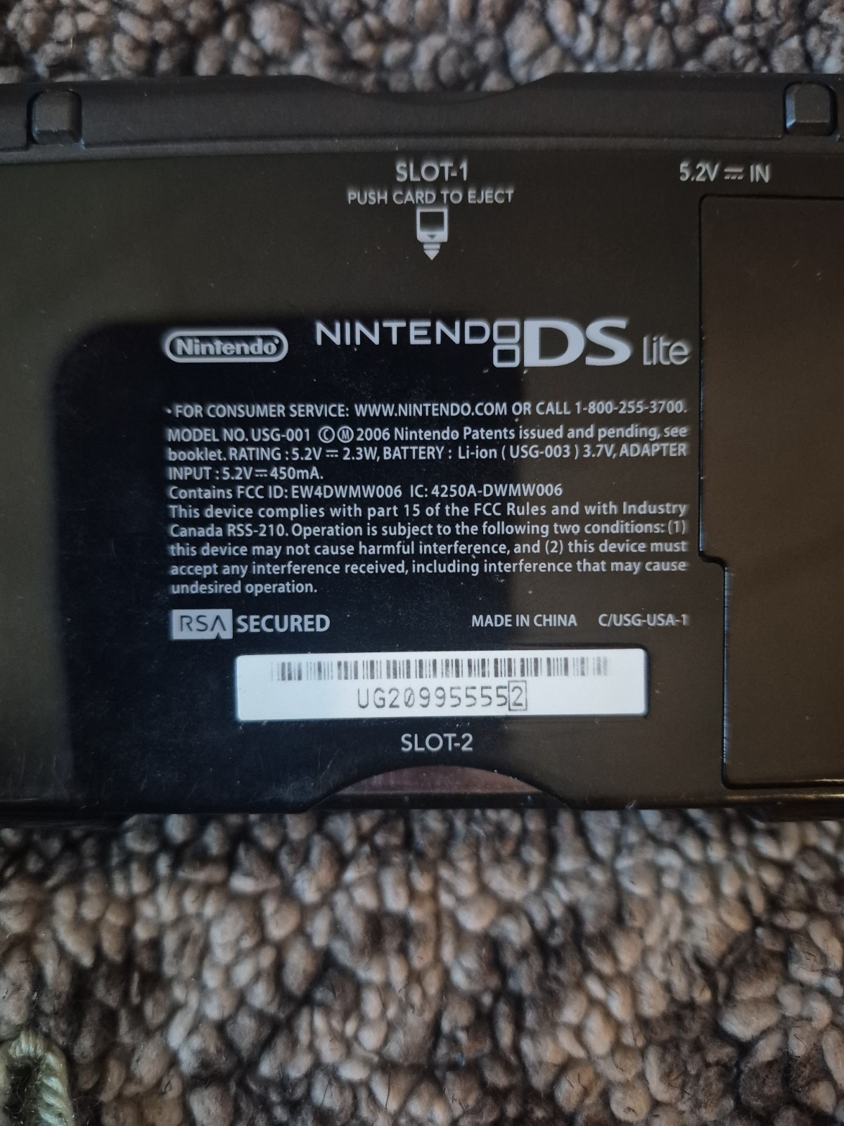 Nintendo DS Lite Handheld System – Onyx Black in Box w/ Games EXCELLENT!!
