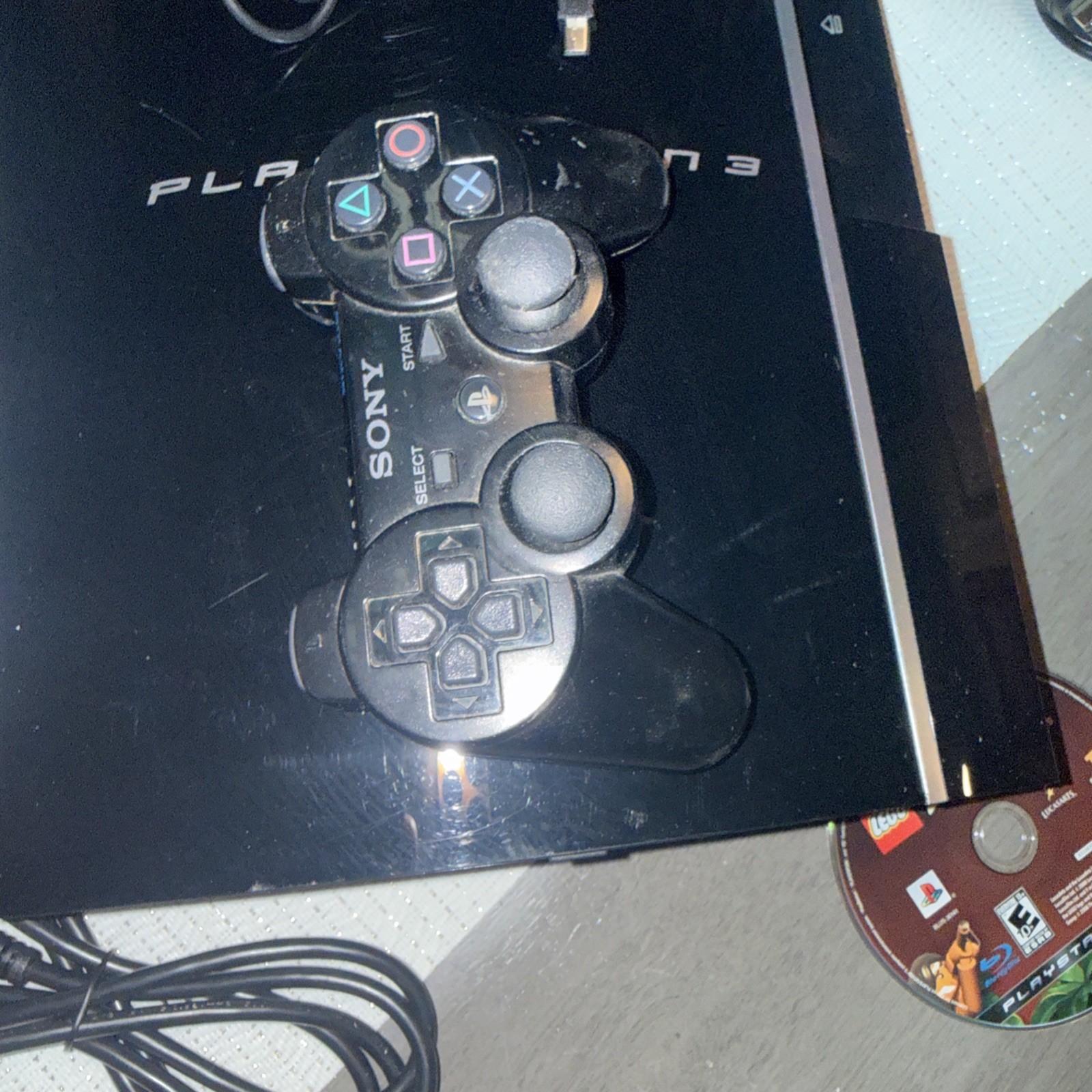 Sony PlayStation 3 CECHG01 Console 40GB PS3 + 1 Controller+Lego Game Cables
