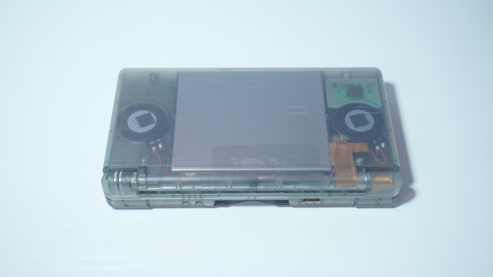 Nintendo DS Lite Transparent Clear Smokey Black Handheld System with Charger
