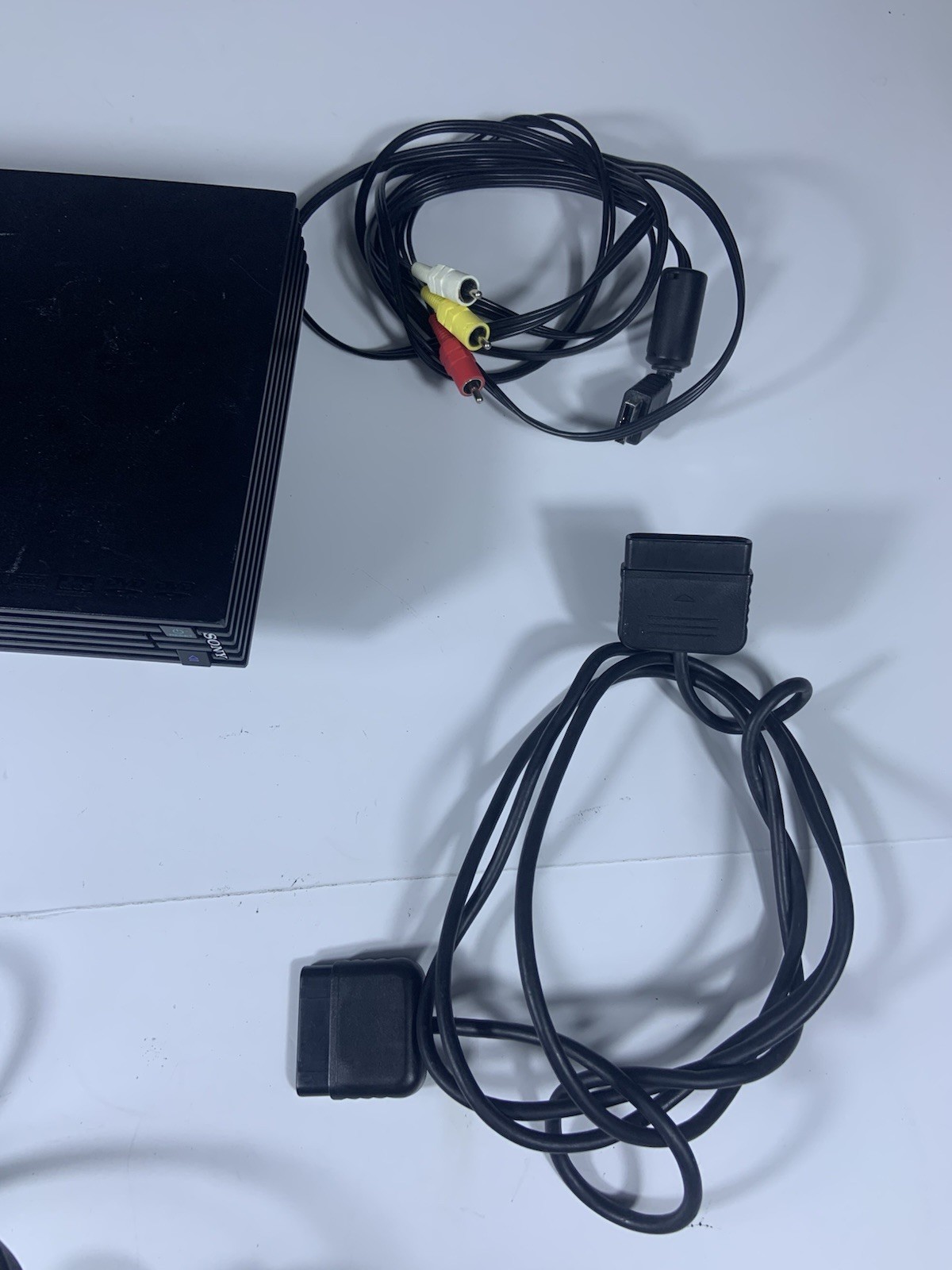 Sony PlayStation 2 Black NTSC Console with 2 Controllers 8MB Memory Card Working