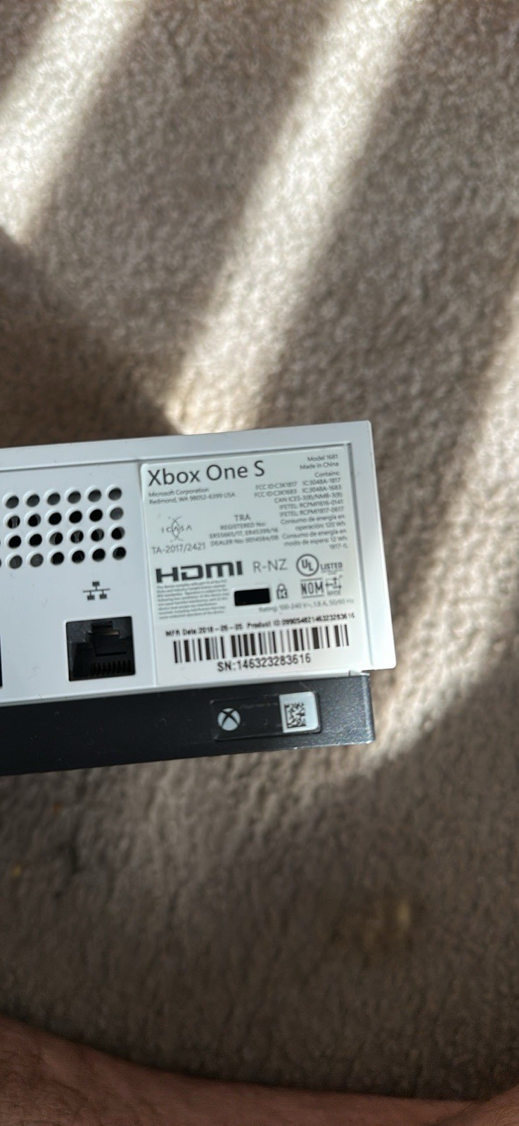 Xbox One S 1TB Disc Console And With Black Ops 2 Disc Inside