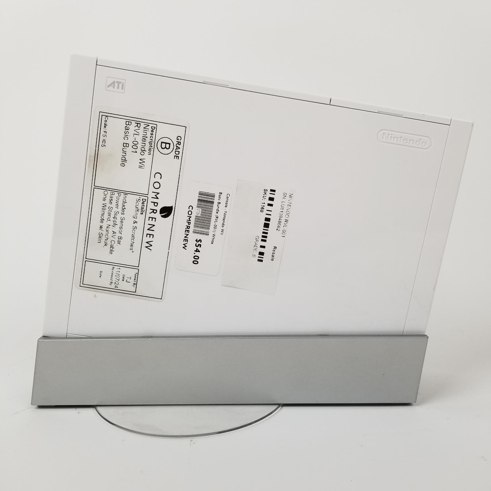 NINTENDO RVL-001 Wii Console Bundle | Grade B