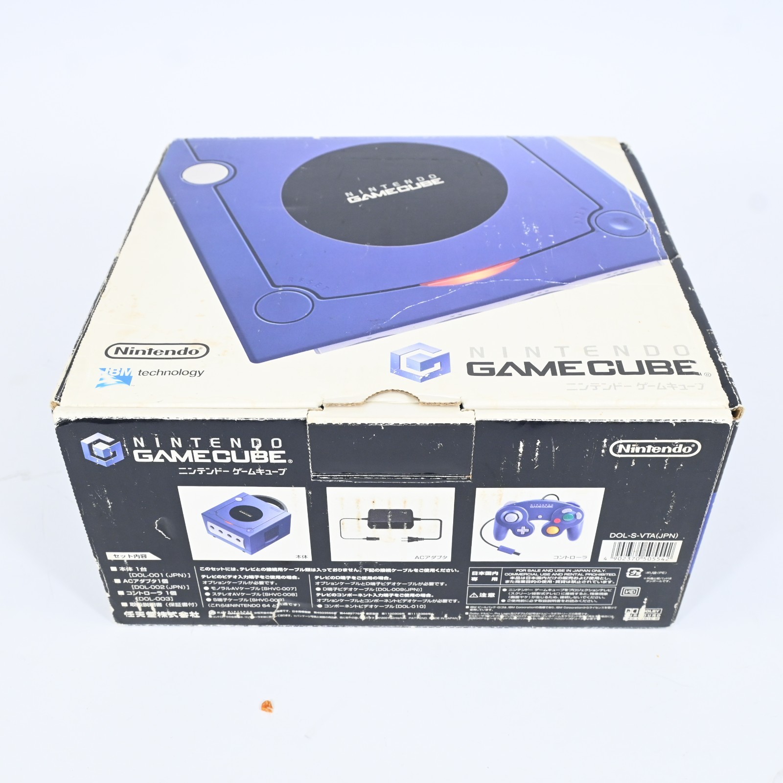 Nintendo GameCube DOL-001 Indigo Blue Console Complete in Box Tested Working