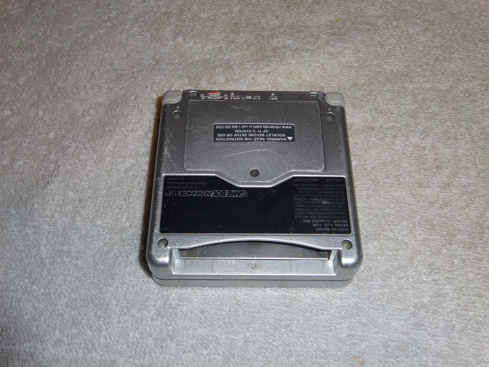 LOT OF 2 Nintendo Gameboy Advance SP bundle Metal Silver Handheld untested WOW!!
