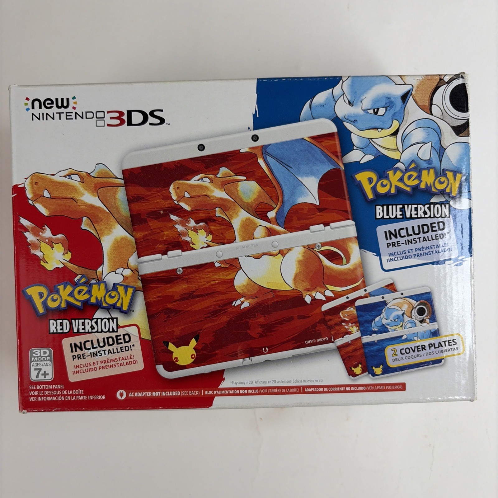New Nintendo 3DS Pokemon 20th Anniversary Edition System Manual CIB plates