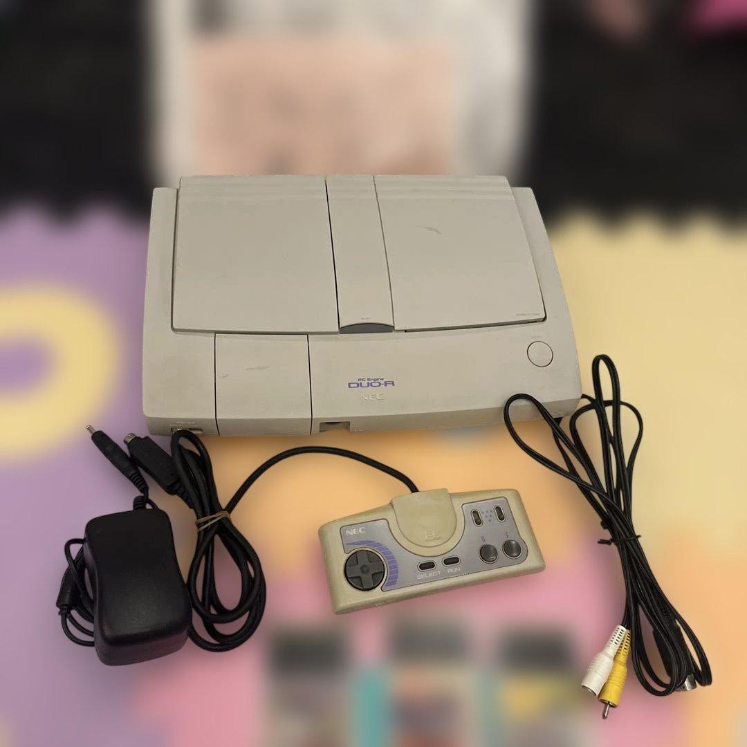 NEC PC Engine DUO R Console with Controller AC Adapter AV Cable Final Lap