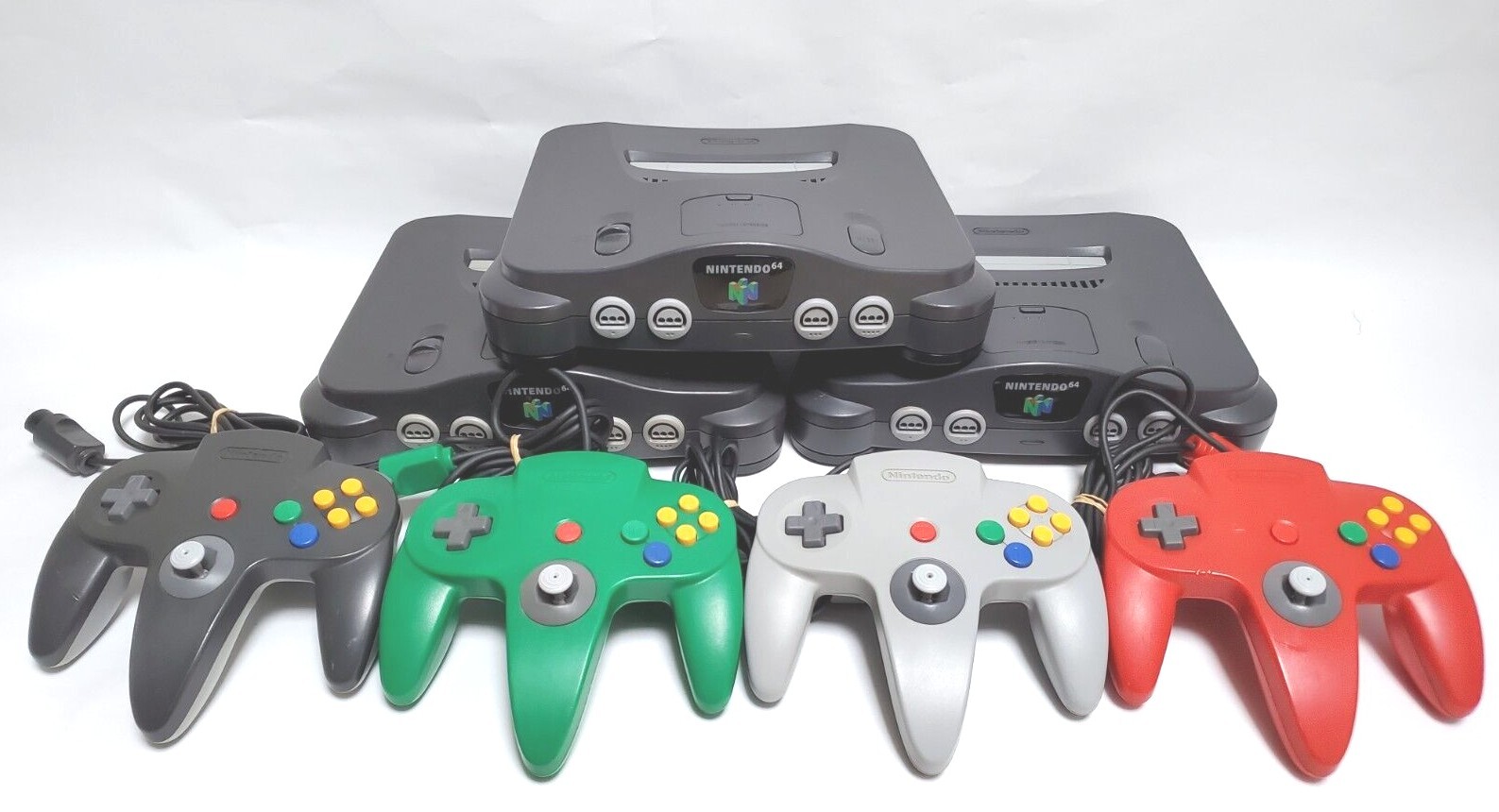 Region Free Nintendo N64 Black Console NUS-001 Select Controller Cable Accessory