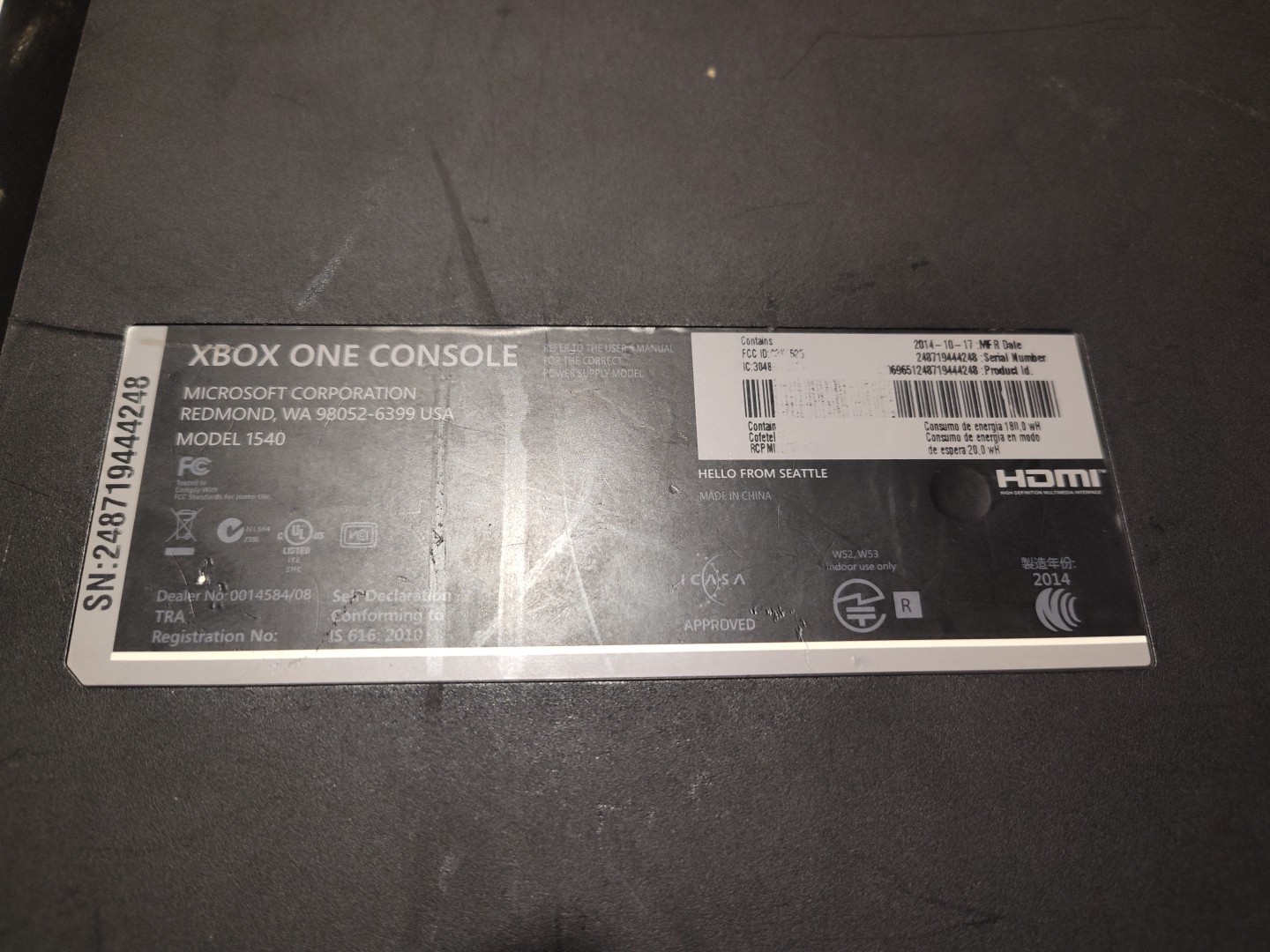 Microsoft Xbox One Day One Edition 500GB Black Console