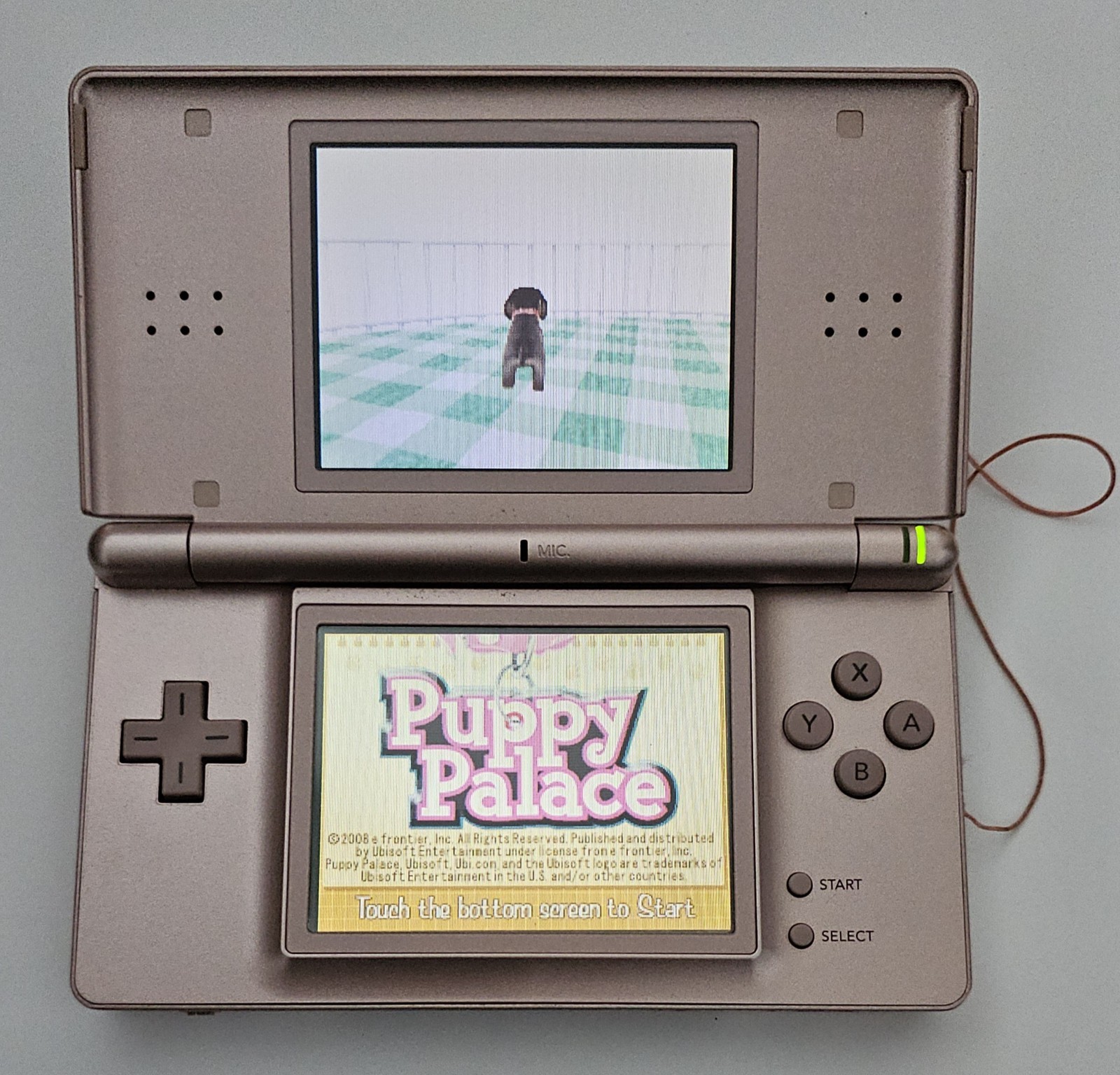 Nintendo DS Lite Nintendogs Console Metallic Rose with charger and extras