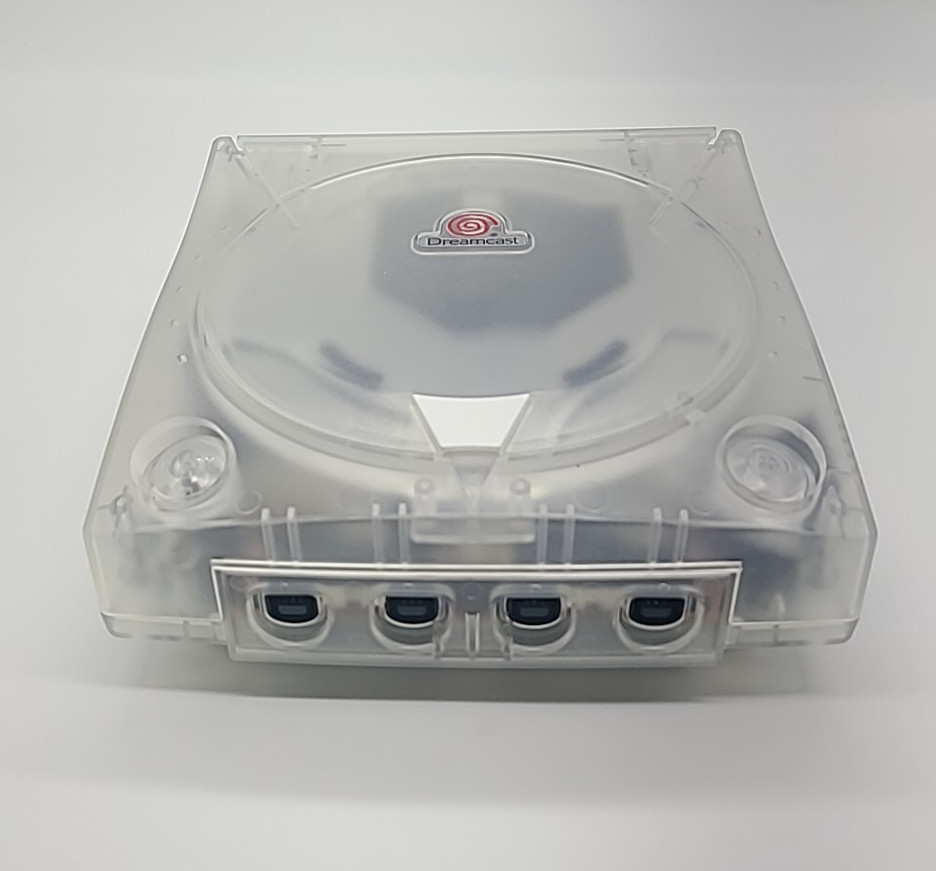 Sega Dreamcast Console System Bundle Clear Case & New Clock Battery HKT-3020