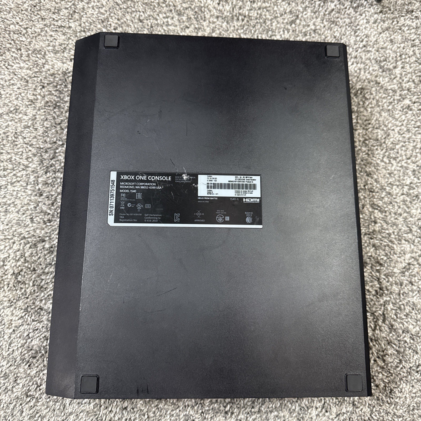 Microsoft Xbox One Console with One Controller, Power Supply, Wi-Fi Capability
