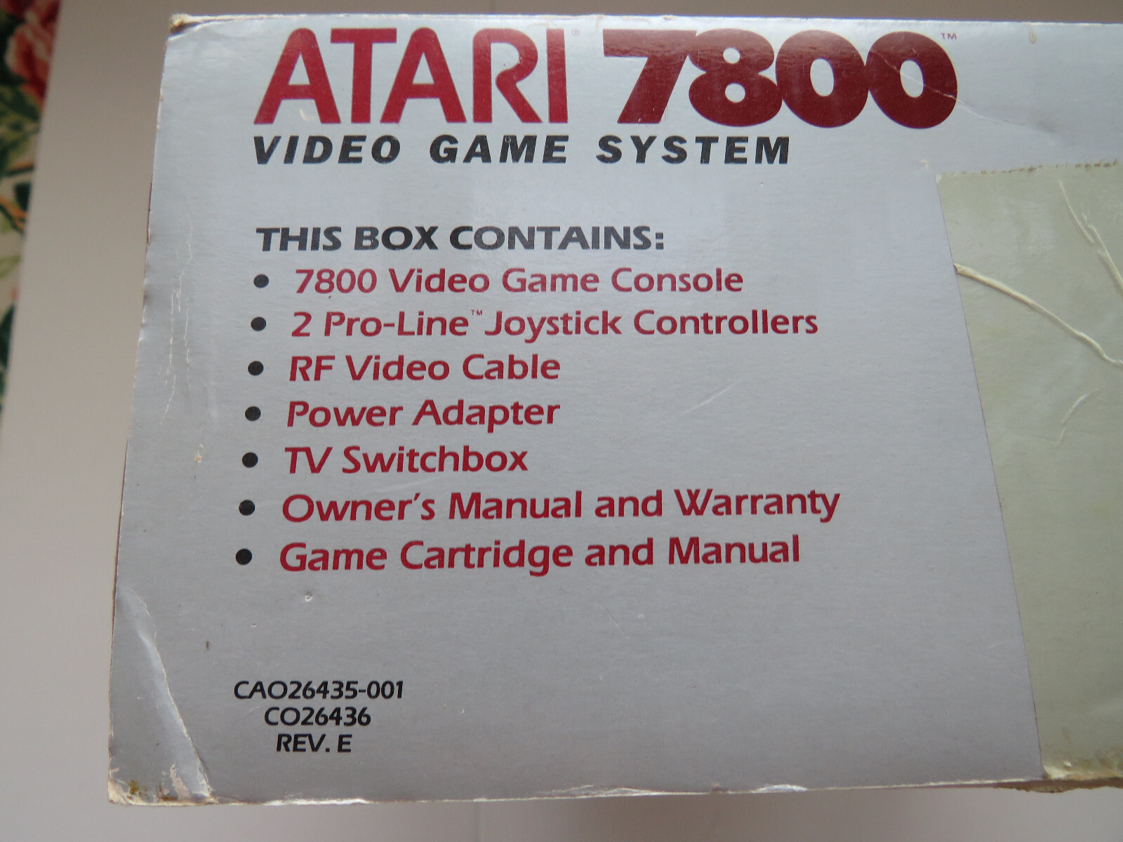 1987 ATARI 7800 ProSystem Console Game Complete in Original Box with 3 Games