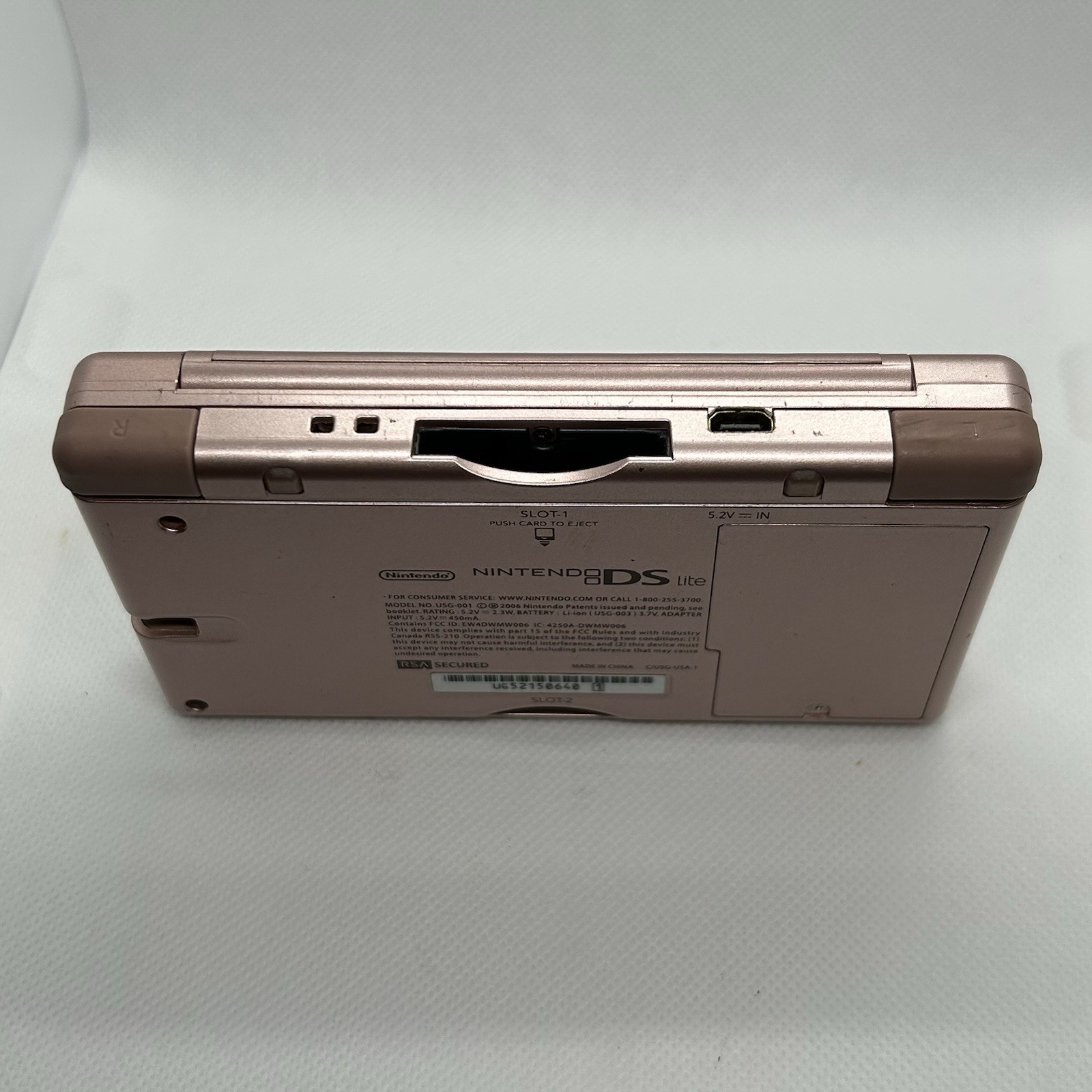 Nintendo DS Lite Video Game Console – Metallic Rose Pink – Tested Working
