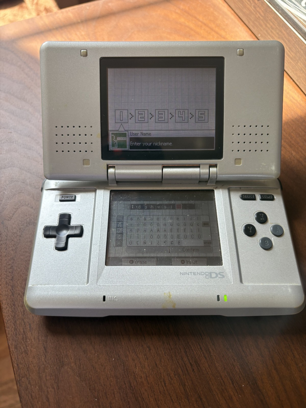 Nintendo DS Console with battery…powers on…no charger