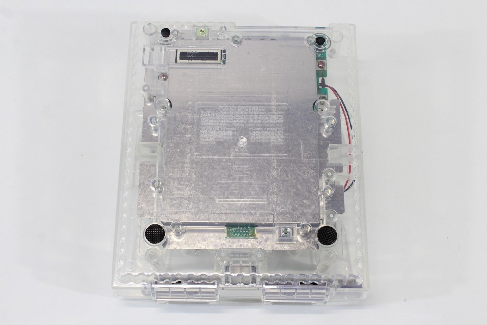 Super Nintendo Transparent Crystal Clear Console SNES SFC Convert AV AC Adapter