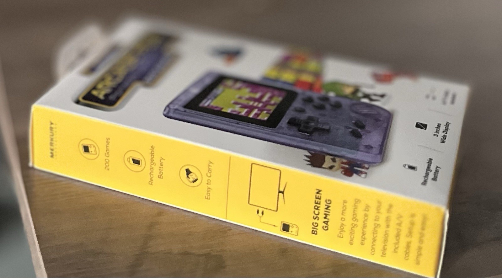 Merkury Innovations Clear Portable Handheld Console 200 Tetris Type Games Sealed