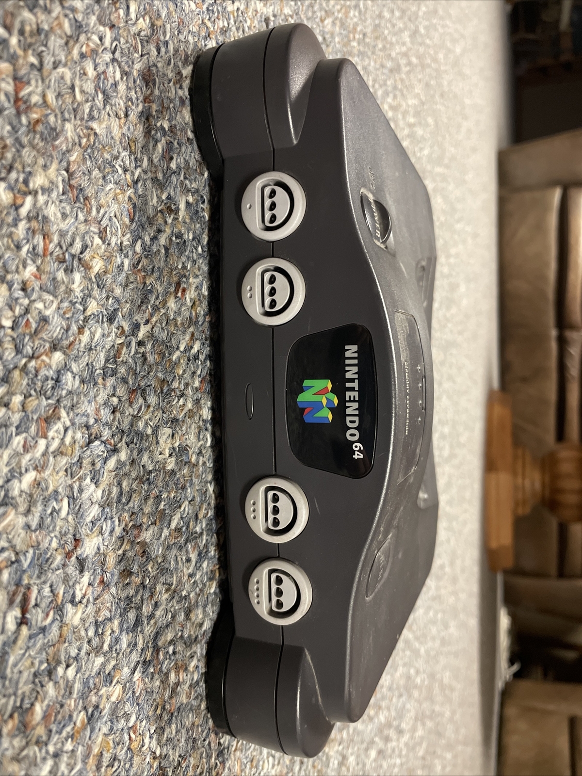 Nintendo 64 System 8 MB Home Console – Charcoal Gray With 2 Controllers