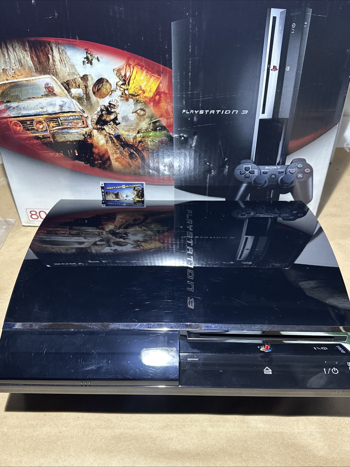 Sony PlayStation 3 80GBConsole PS3 BundleCECHE01 BackwardsCompatible w/ Box