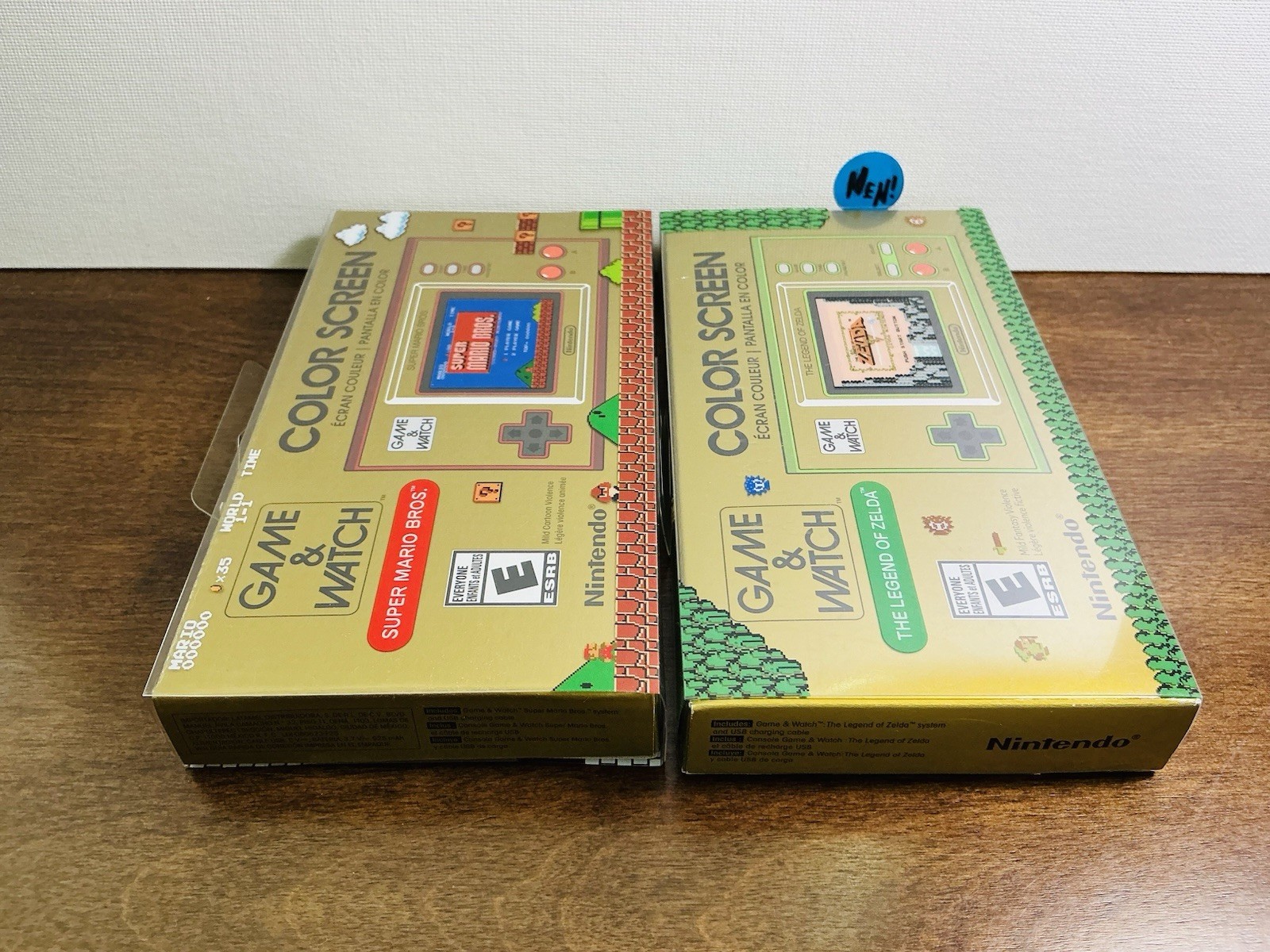 NINTENDO GAME AND WATCH SUPER MARIO BROS & LEGEND OF ZELDA COLOR HANDHELD SYSTEM