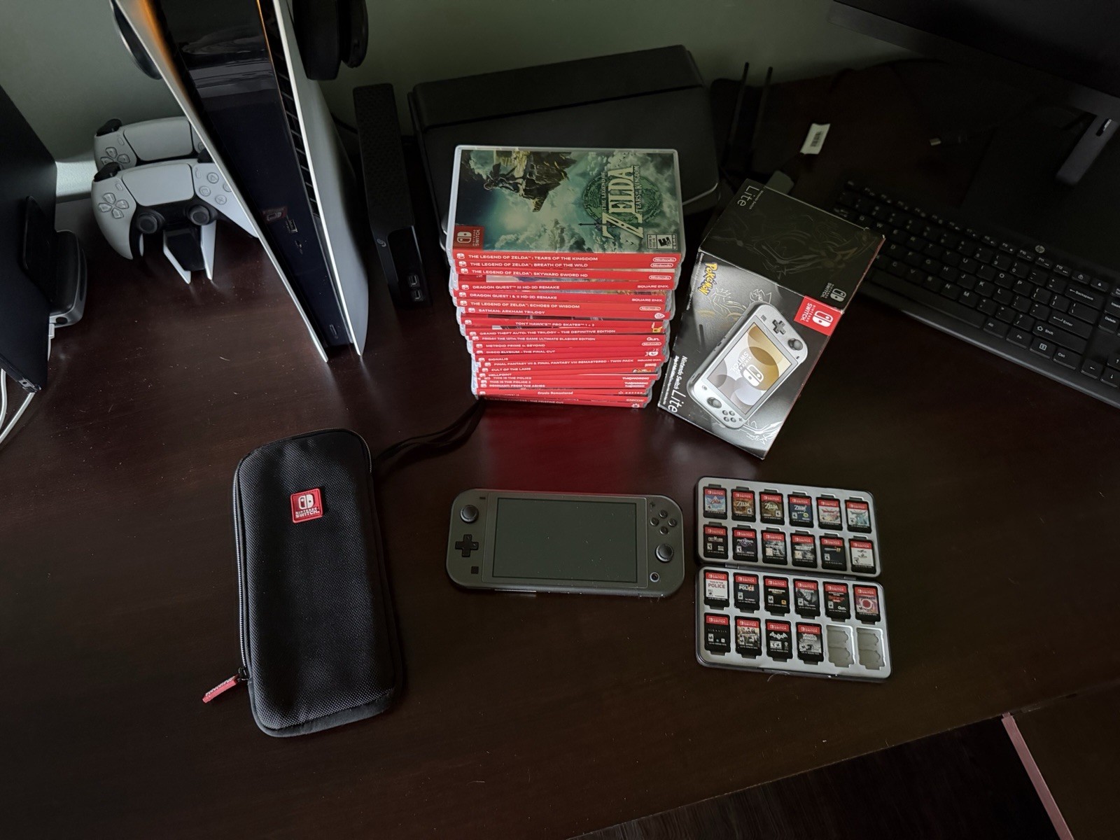 Nintendo Switch Lite Pokemon Dialga Palkia Edition, 32GB w/ Box, 22 Games