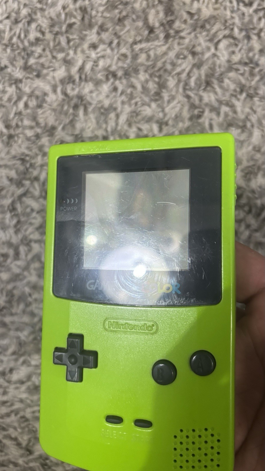 Nintendo Gameboy Color Lime Green Handheld Console Tested And Working