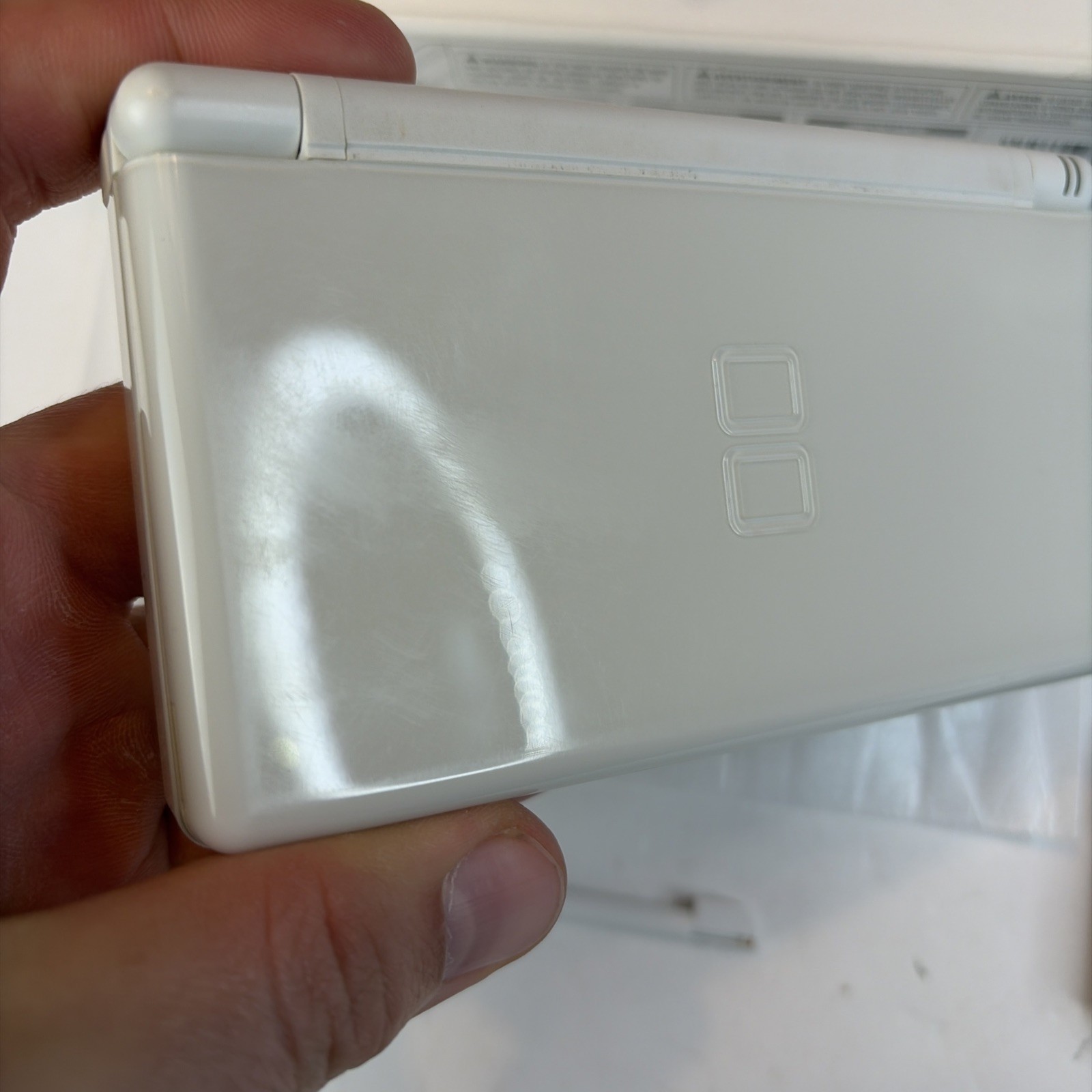 Nintendo DS Lite Polar White Handheld System Complete In Box Tested CIB