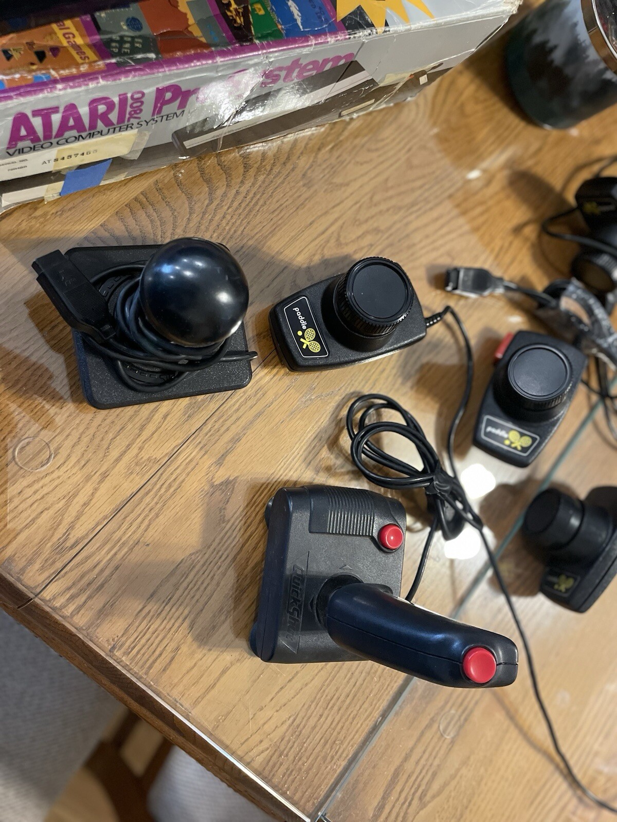 Atari 7800 Console Pro System w/ 2 OEM Controllers & Cables – TESTED & WORKING!