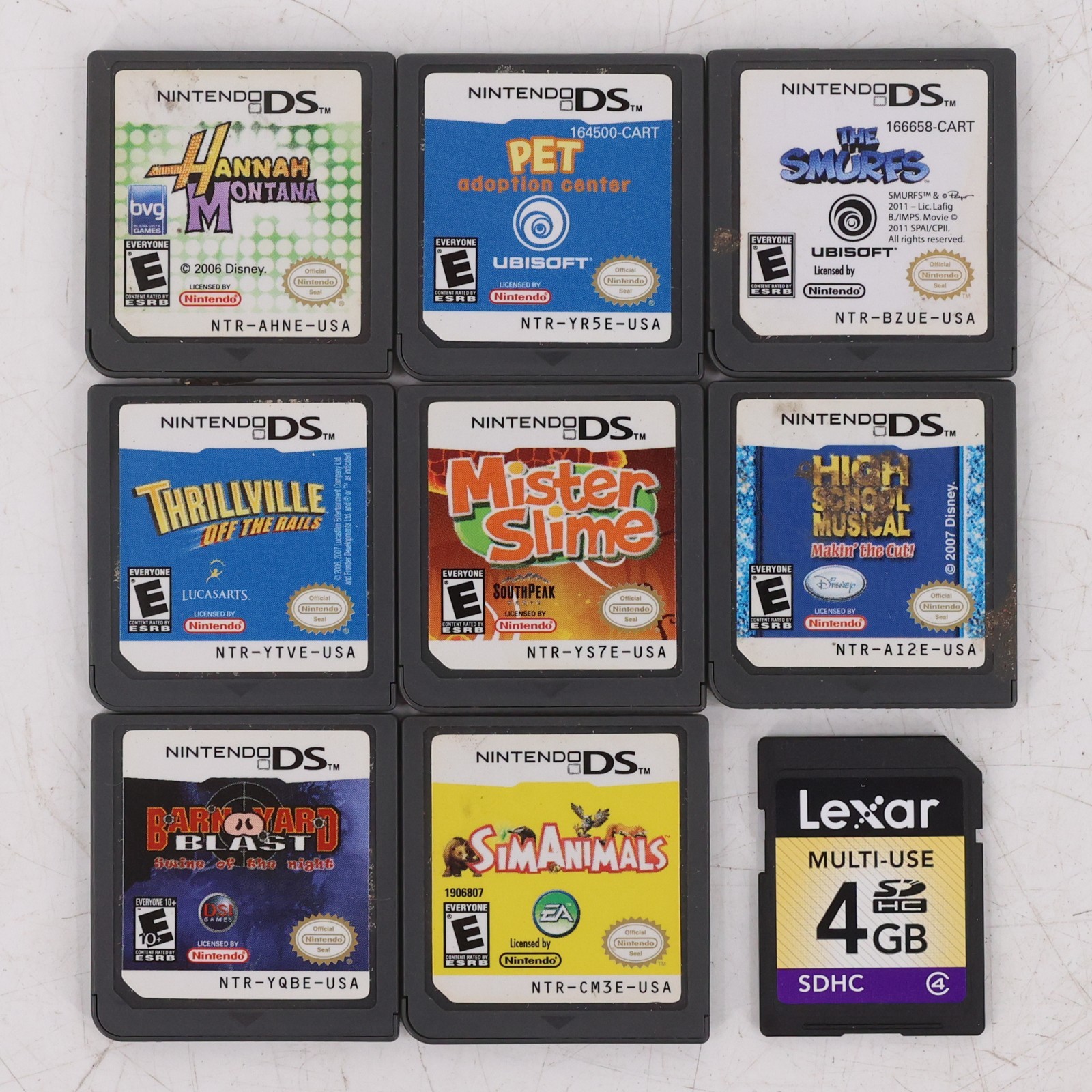 Nintendo 3DS XL Blue Black Console Bundle W/ Box 8 DS Games Charger 4GB SD Card
