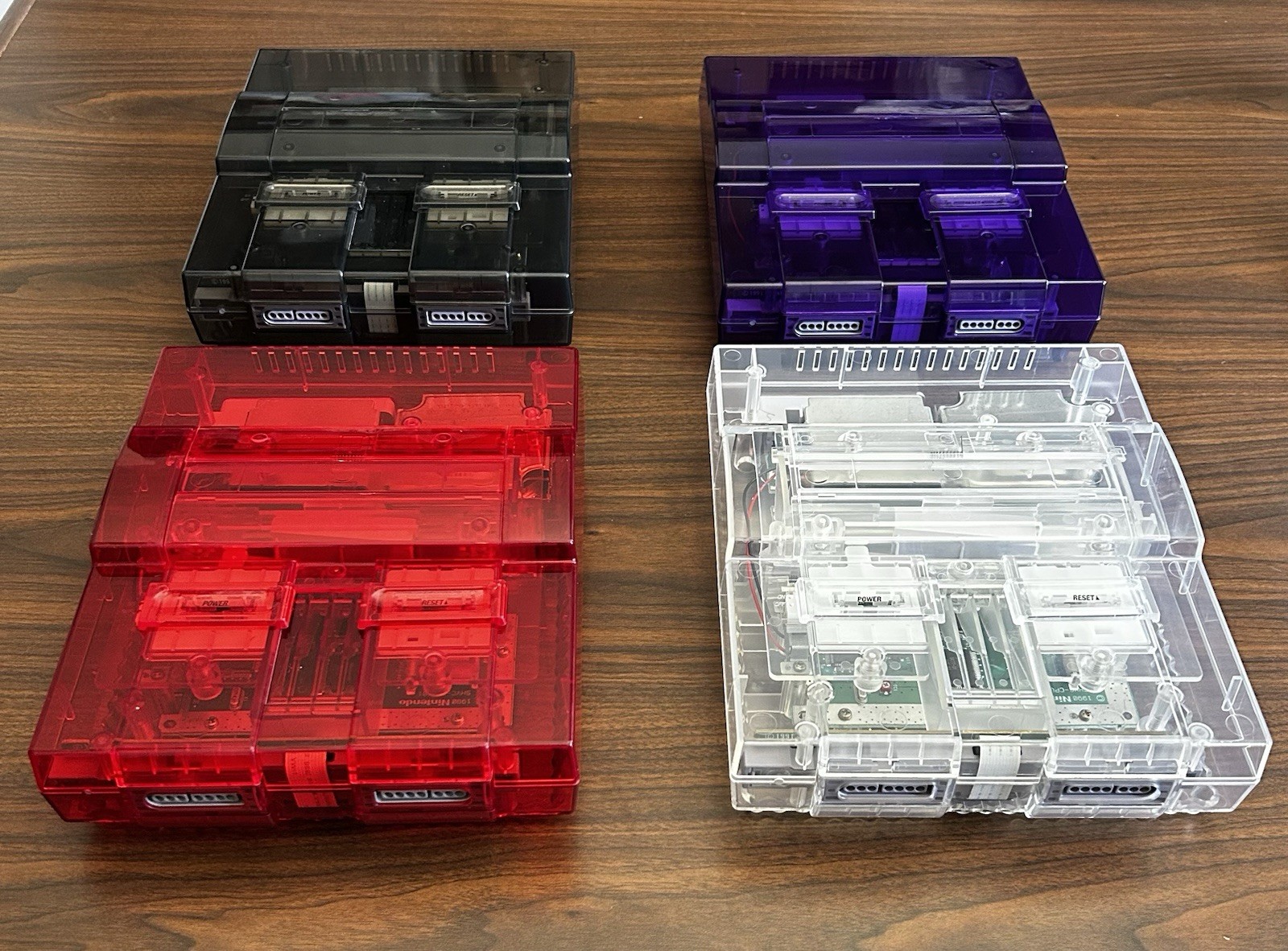 Super Nintendo Entertainment system- clear purple, red, white, black- FAST SHIP